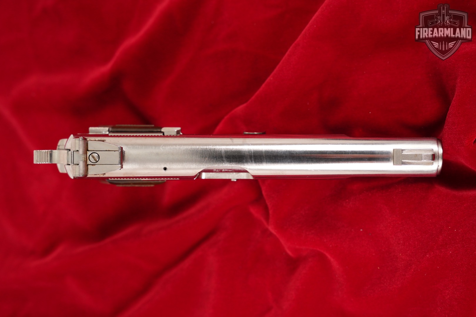 1981 Browning Hi-Power 9mm 4.65" Bright Nickel BHP HiPower Gold Trigger-img-5