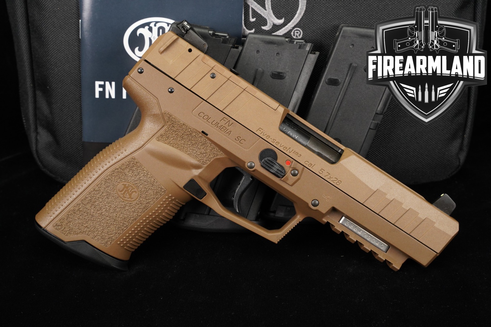 FN Five-seveN Mk3 MRD 5.7x28 4.8" FDE FiveseveN 57 MK 3 +4 MAGS & ORIG CASE-img-0