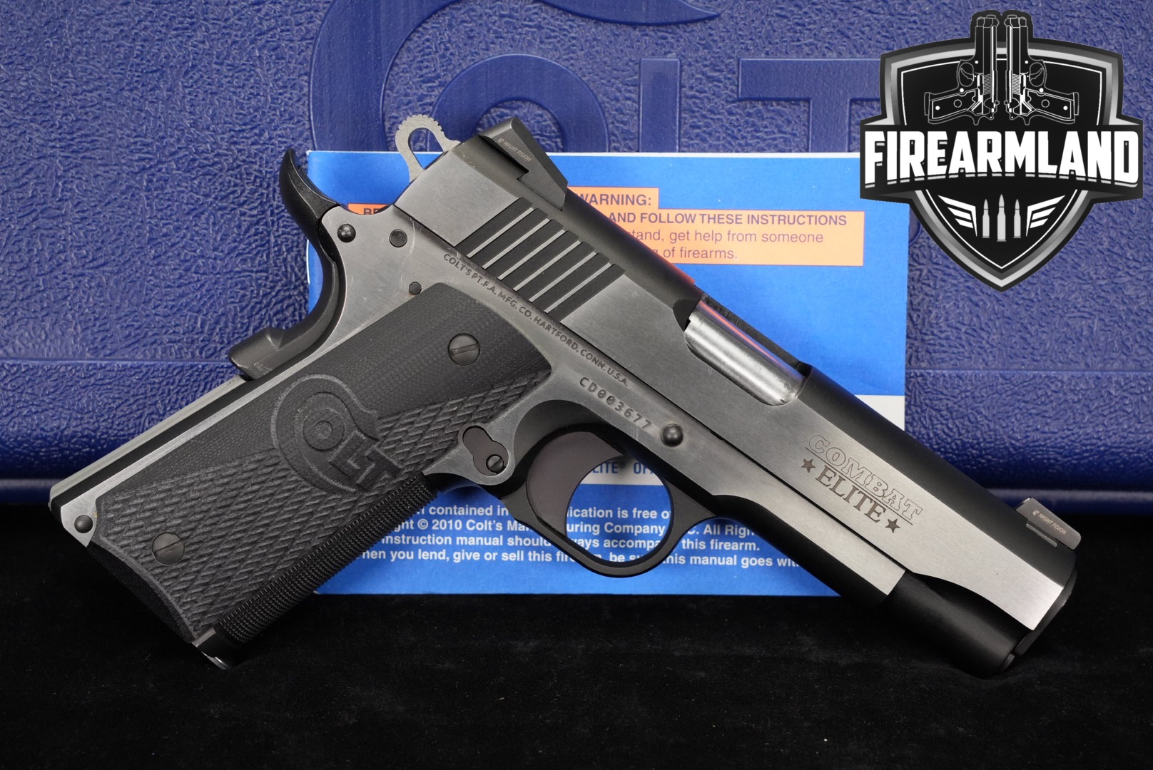 Colt Combat Elite Commander, Series 80 9mm 1911 4.25" +ORIG CASE-img-0