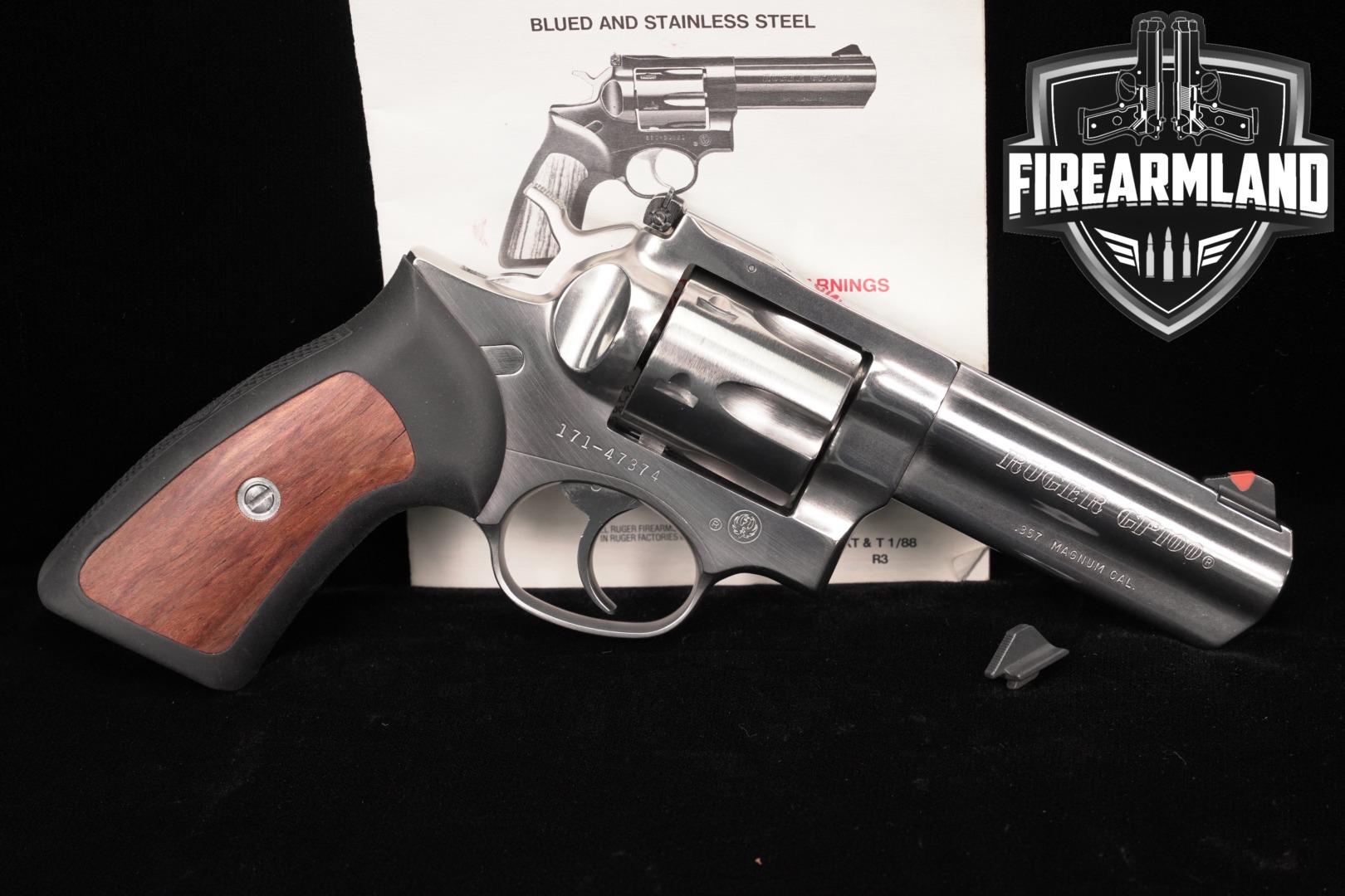 1990 Sturm Ruger GP100 .357 Mag. Satin Stainless in Very Good Condition Thumbnail