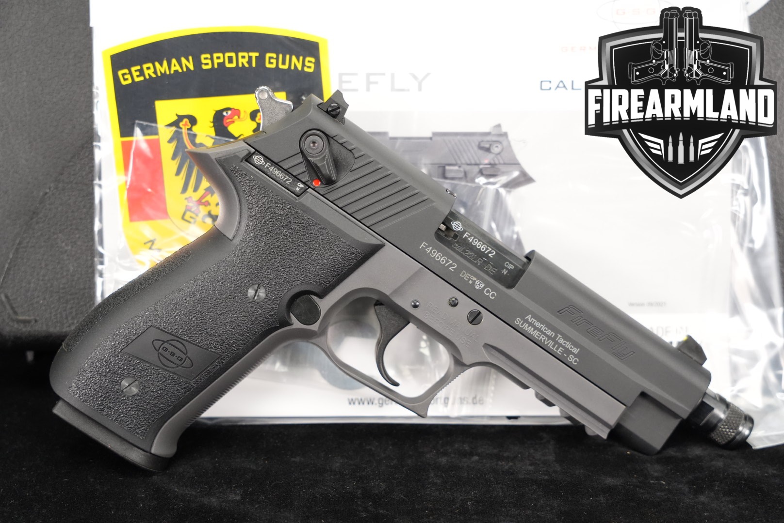 German Sport Guns FireFly 22LR 4" GSG MOSQUITO THREADED DA/SA +ORIG CASE-img-0