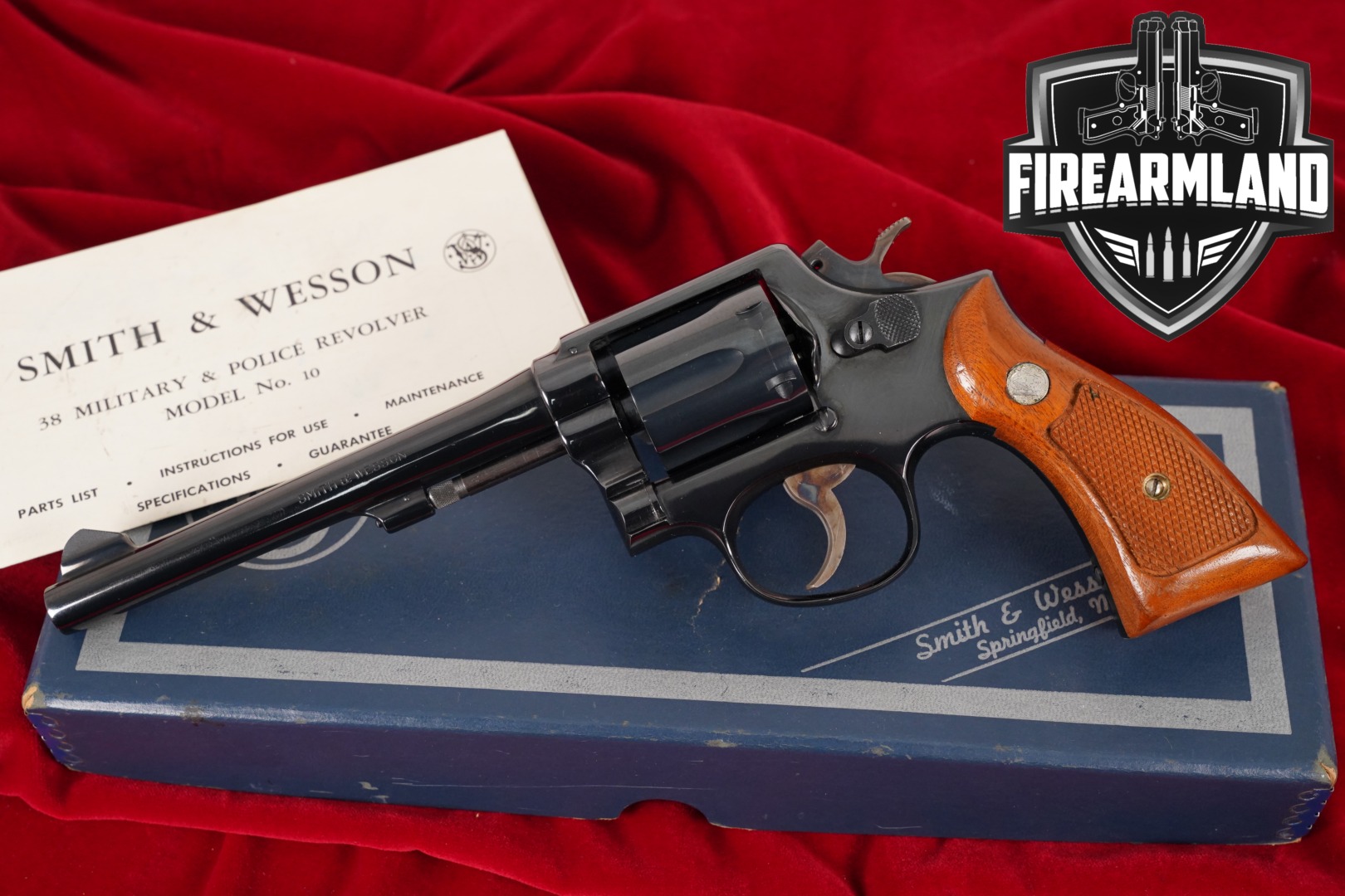 Smith & Wesson Model 10-5 S&W 38 Special 6" Blued +ORIG BOX-img-0
