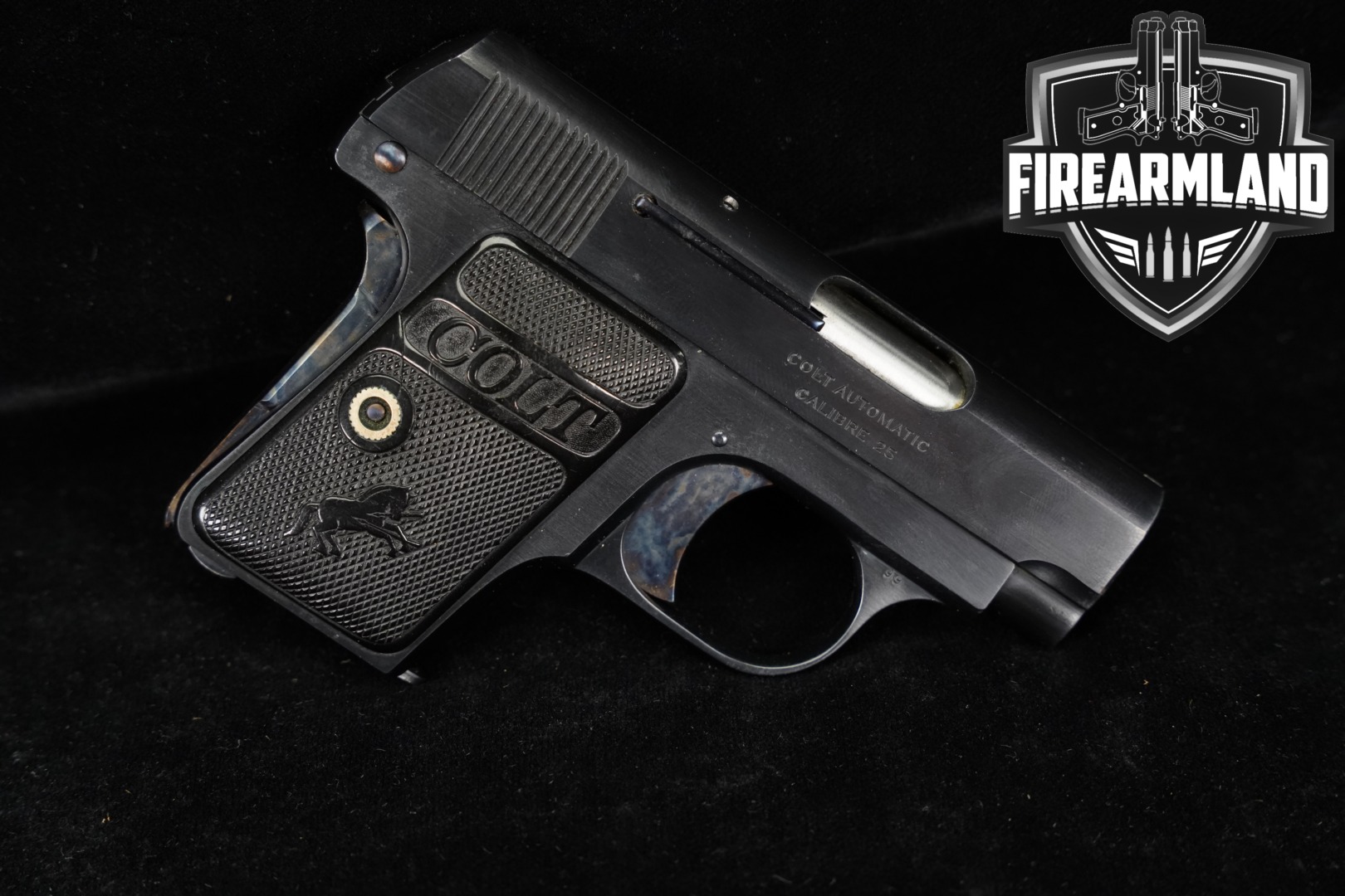 1920 Colt Model 1908 Vest Pocket .25 ACP (6.35mm) Carbona Blue in Very Good Condition Thumbnail