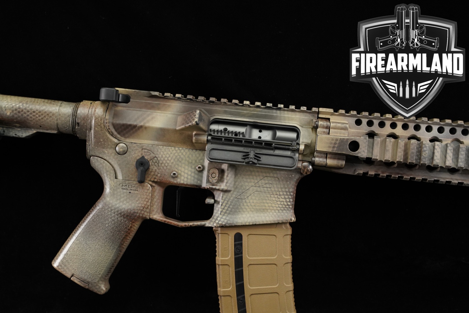 Aero Precision M4E1 .300 AAC Blackout (7.62x35mm) Multi-Tone Camo in Good Condition Thumbnail