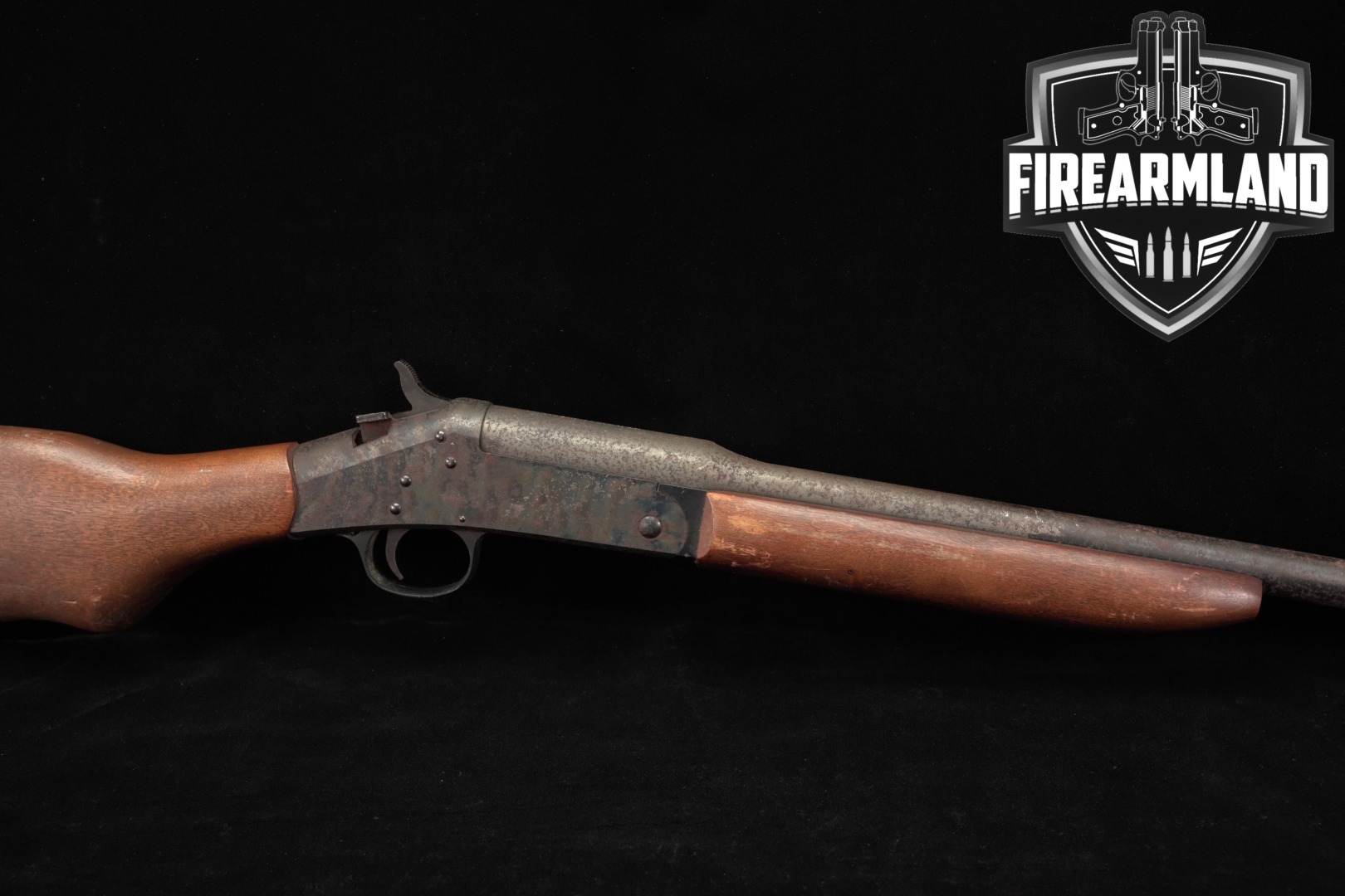 Harrington & Richardson (H&R) Model 088 .410 Bore Color Case Hardened & Hardwood in Fair Condition Thumbnail
