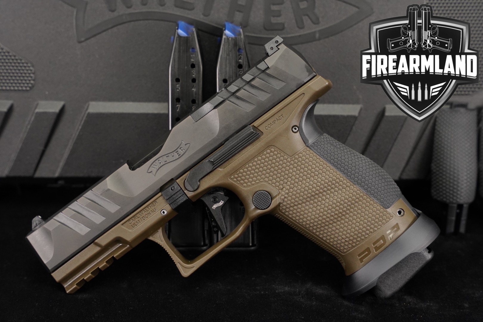 Walther PDP Pro Compact 9mm Luger OD Green in Excellent Condition Thumbnail