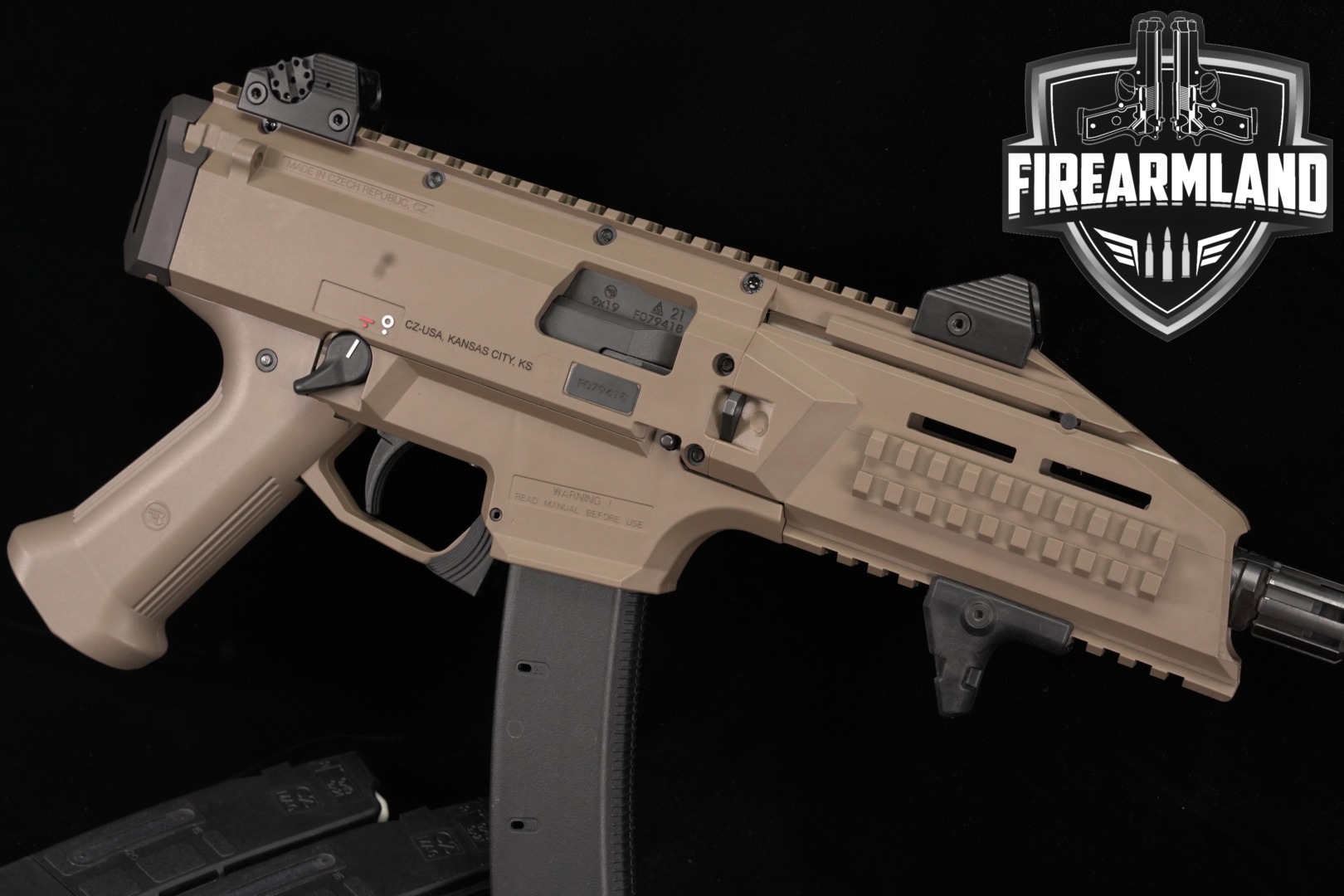 CZ Scorpion EVO 3 S1 Pistol 9mm 7.72" FDE +5 MAGS-img-0