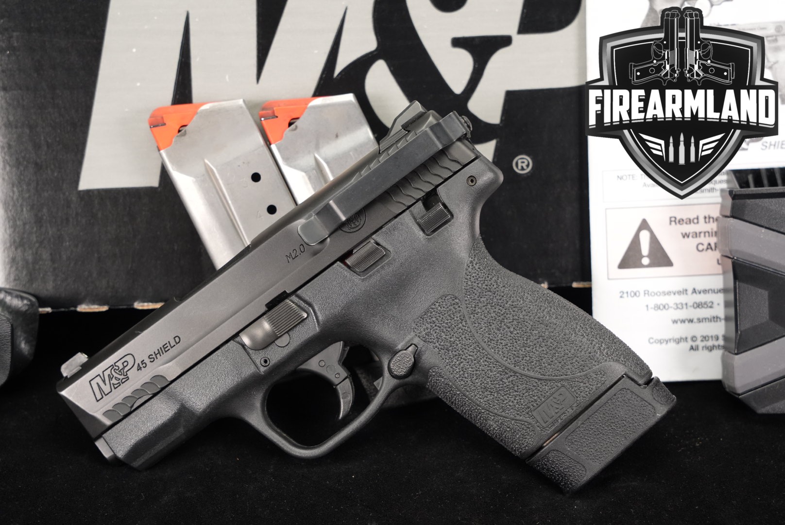 Smith & Wesson (S&W) M&P 45 Shield M2.0, Thumb Safety .45 ACP Black in Excellent Condition Thumbnail