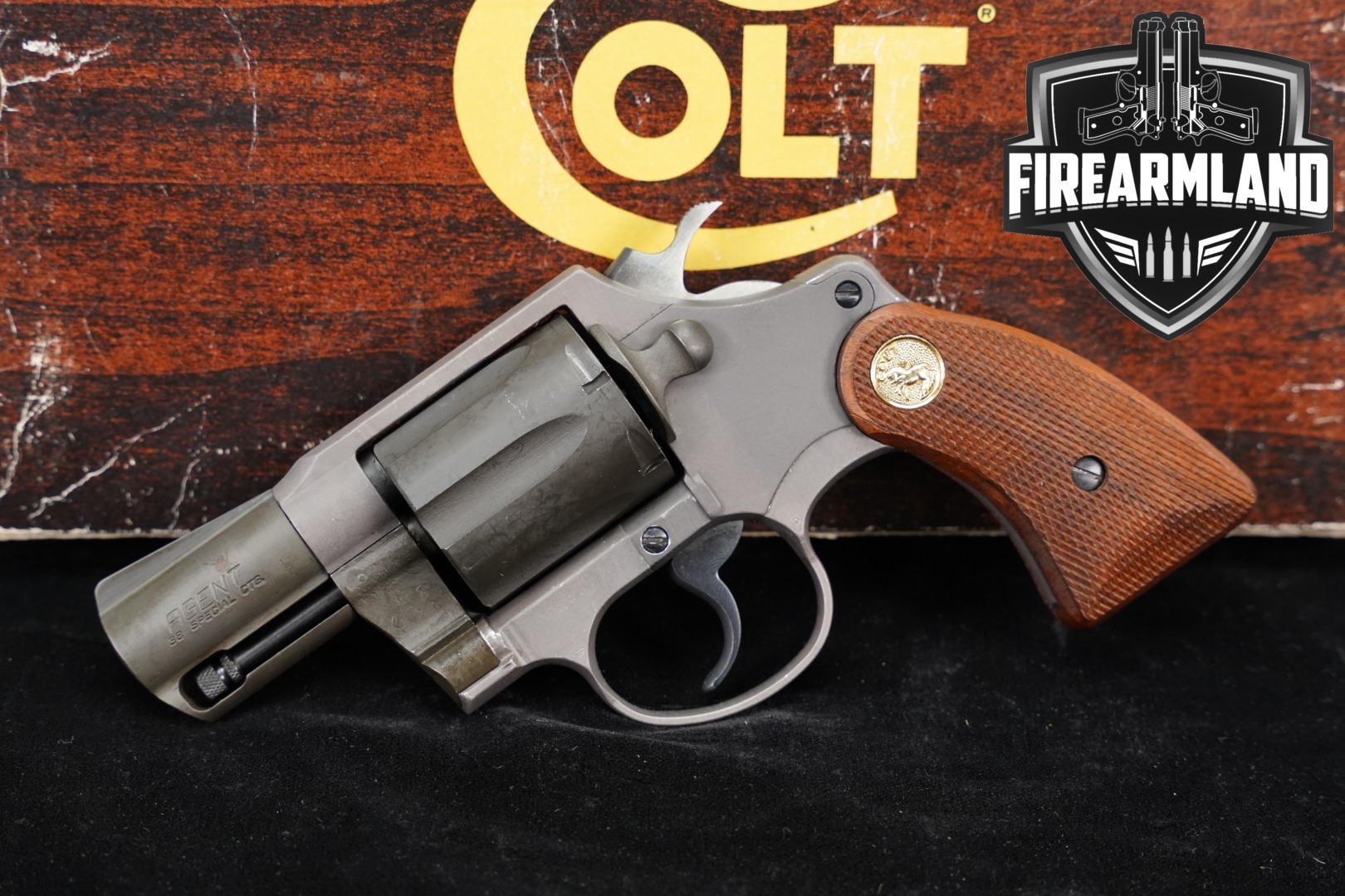 1982 Colt Agent .38 Spl. Two-Tone Parkerized & Grey in Very Good Condition Thumbnail