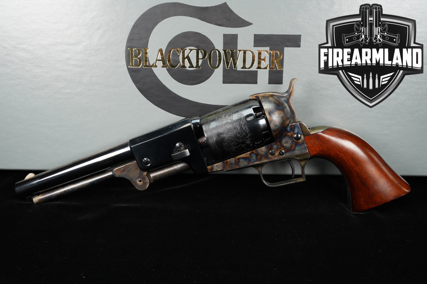 Colt Dragoon First Model; 2nd Generation; Authentic Blackpowder Series .44 Color Case Hardened & Blued in Excellent Condition Thumbnail