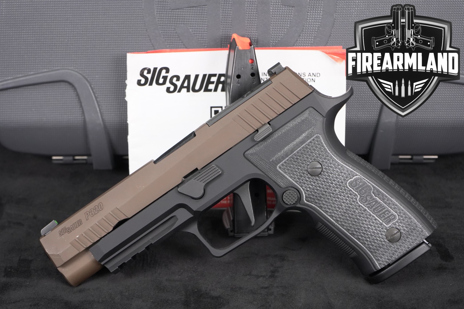 Sig Sauer P320 AXG Full-Size 9mm Luger Two-Tone Coyote Tan in Very Good Condition Thumbnail