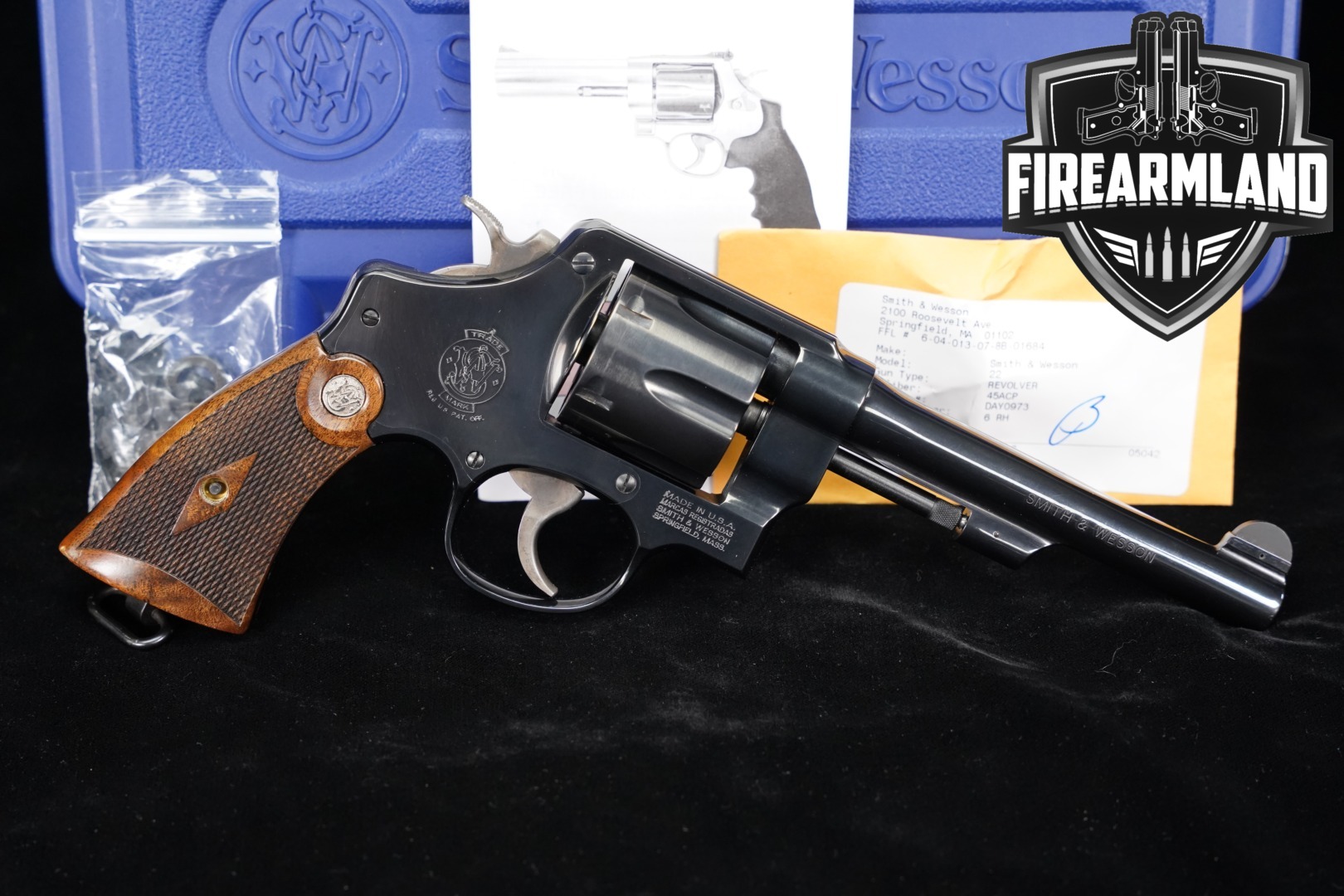 Smith & Wesson (S&W) Model 22-4 Classic, 1917 .45 ACP Blued in Very Good Condition Thumbnail