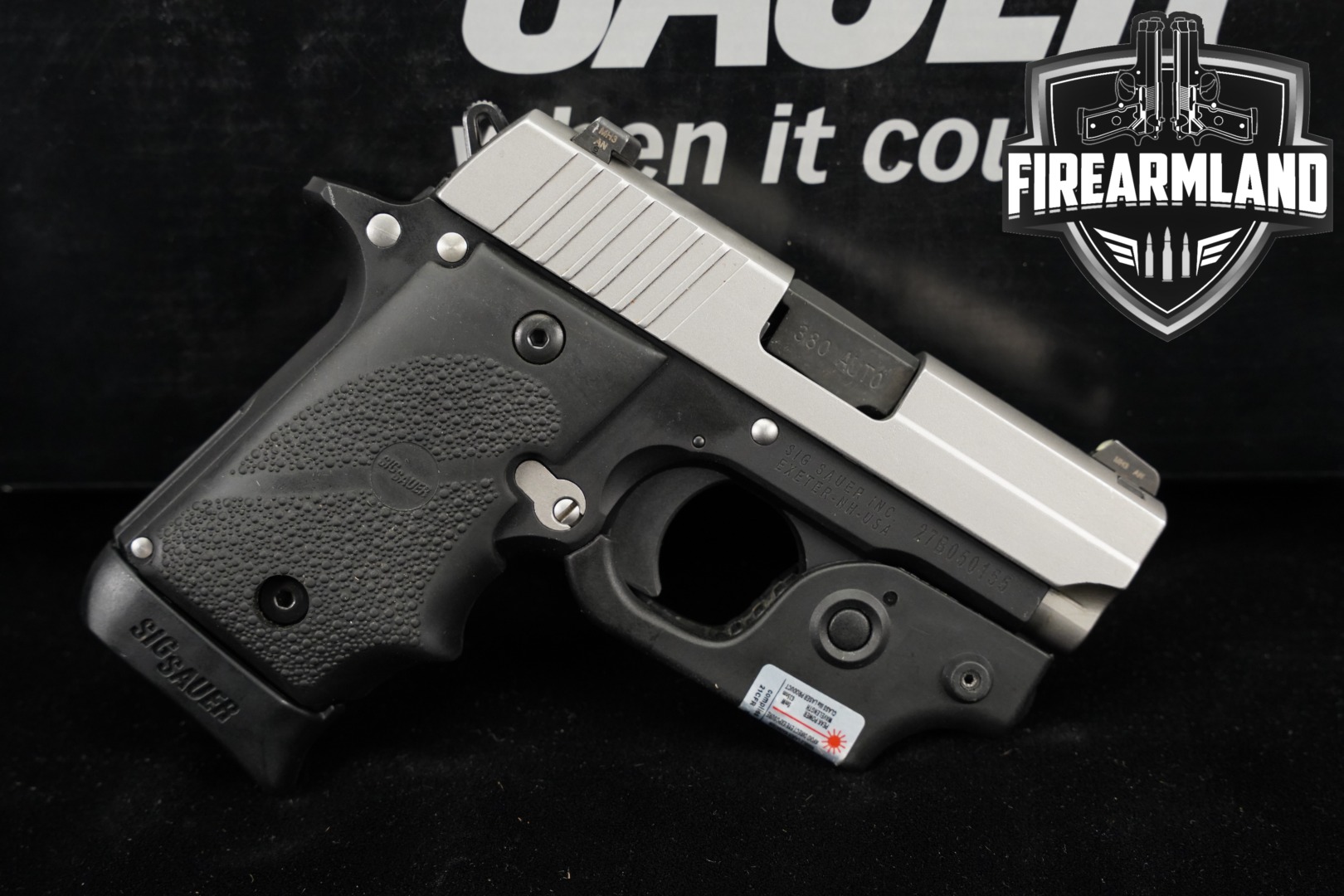 Sig Sauer P238 380 ACP 2.7" Two-Tone Stainless P-238 +ORIG CASE, LASER-img-0