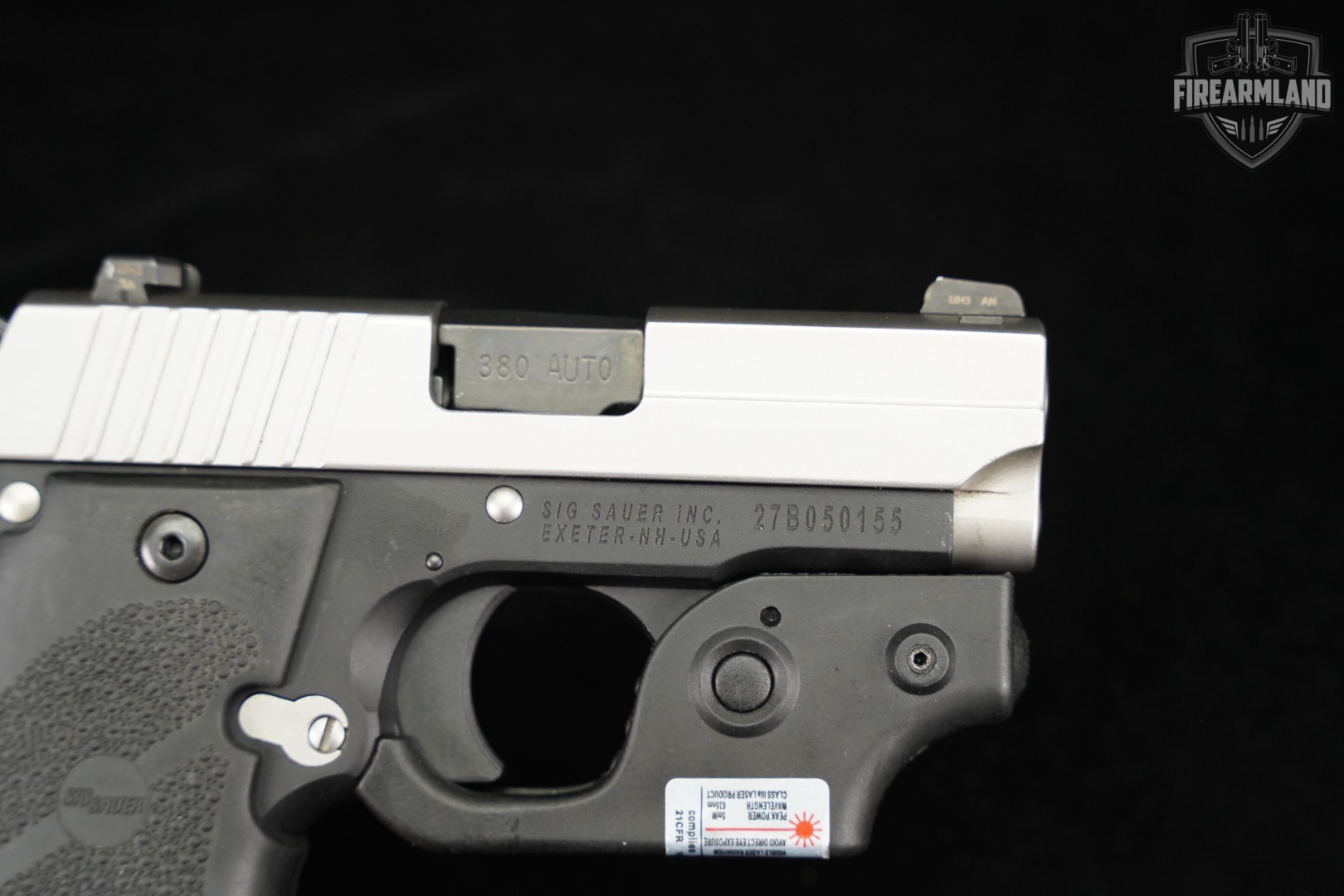 Sig Sauer P238 380 ACP 2.7" Two-Tone Stainless P-238 +ORIG CASE, LASER-img-11