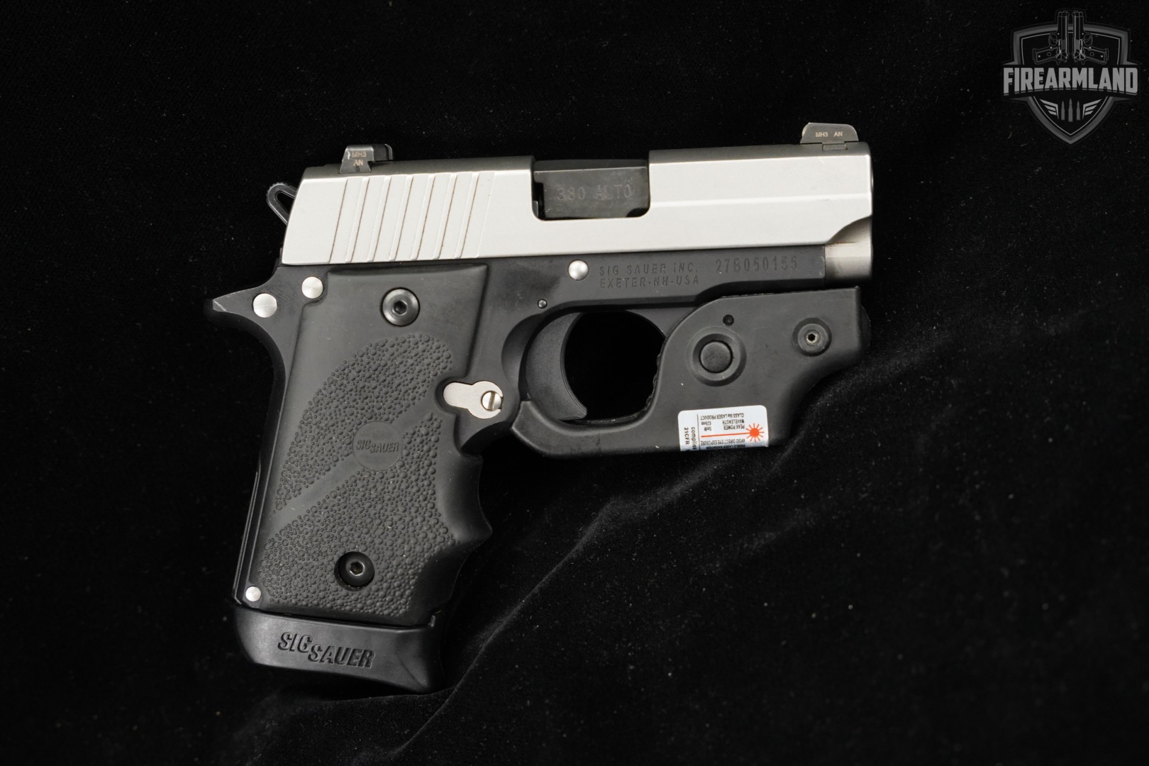 Sig Sauer P238 380 ACP 2.7" Two-Tone Stainless P-238 +ORIG CASE, LASER-img-5