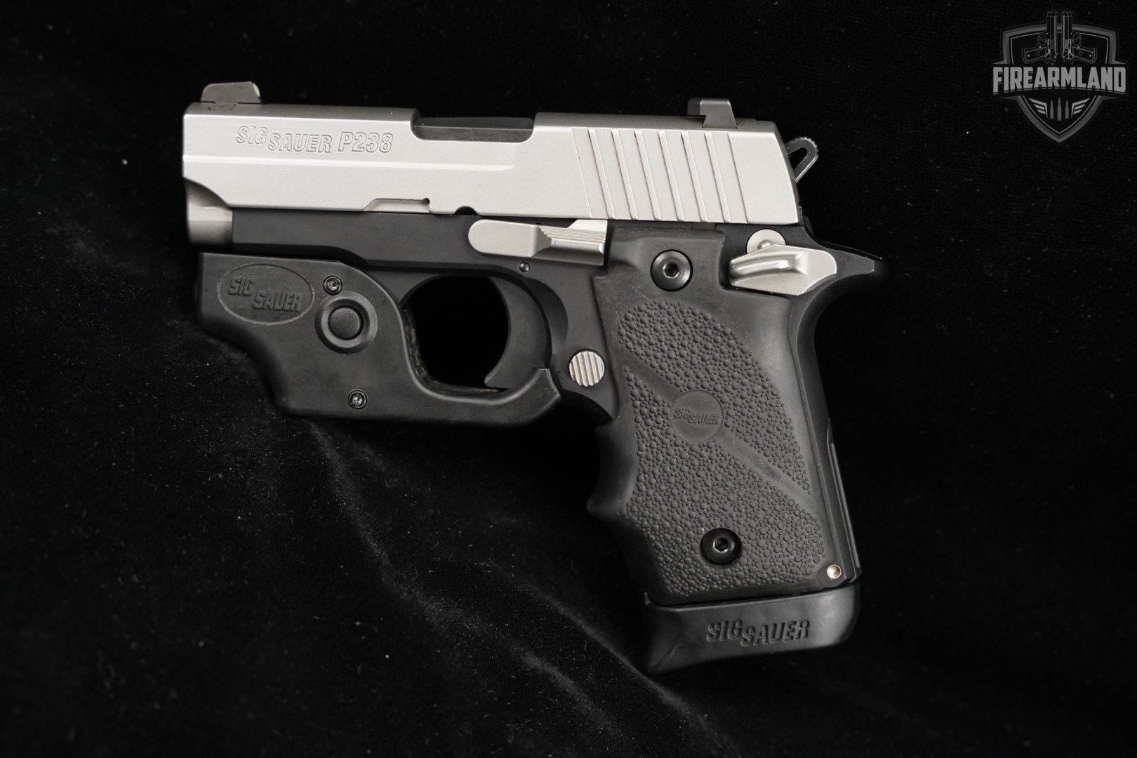 Sig Sauer P238 380 ACP 2.7" Two-Tone Stainless P-238 +ORIG CASE, LASER-img-6