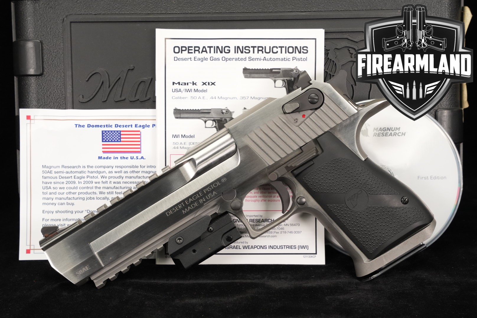 DEAGLE Magnum Research Desert Eagle Mark XIX 50 AE MK 19 +6 MAGS & ORIG BOX-img-0