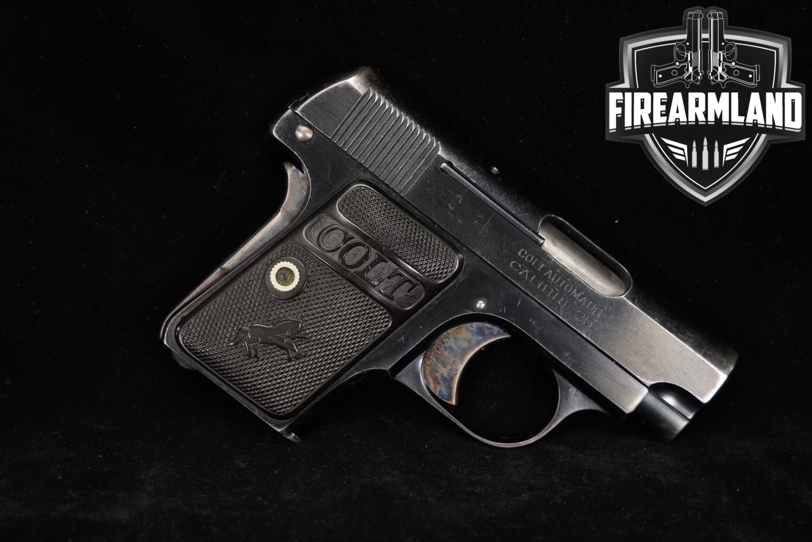 1923 Colt Model 1908 Vest Pocket 25 ACP (6.35Mm) 2" Blued-img-0