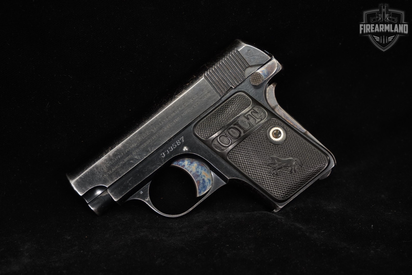 1923 Colt Model 1908 Vest Pocket 25 ACP (6.35Mm) 2" Blued-img-3