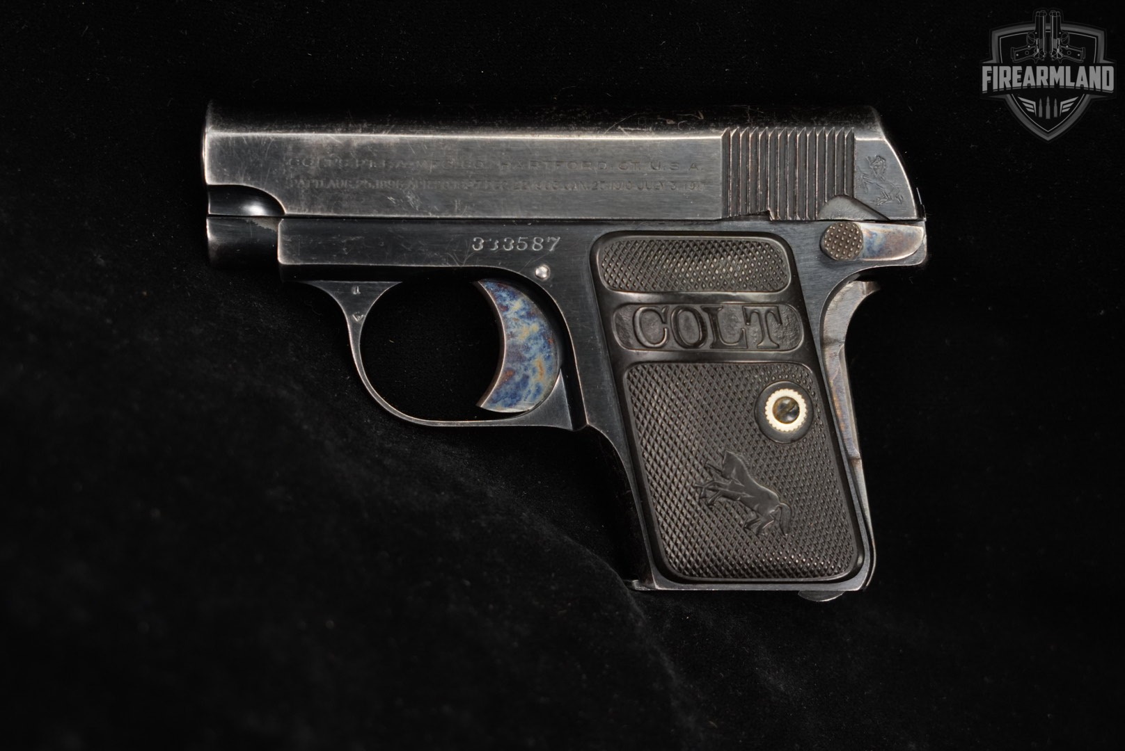 1923 Colt Model 1908 Vest Pocket 25 ACP (6.35Mm) 2" Blued-img-4