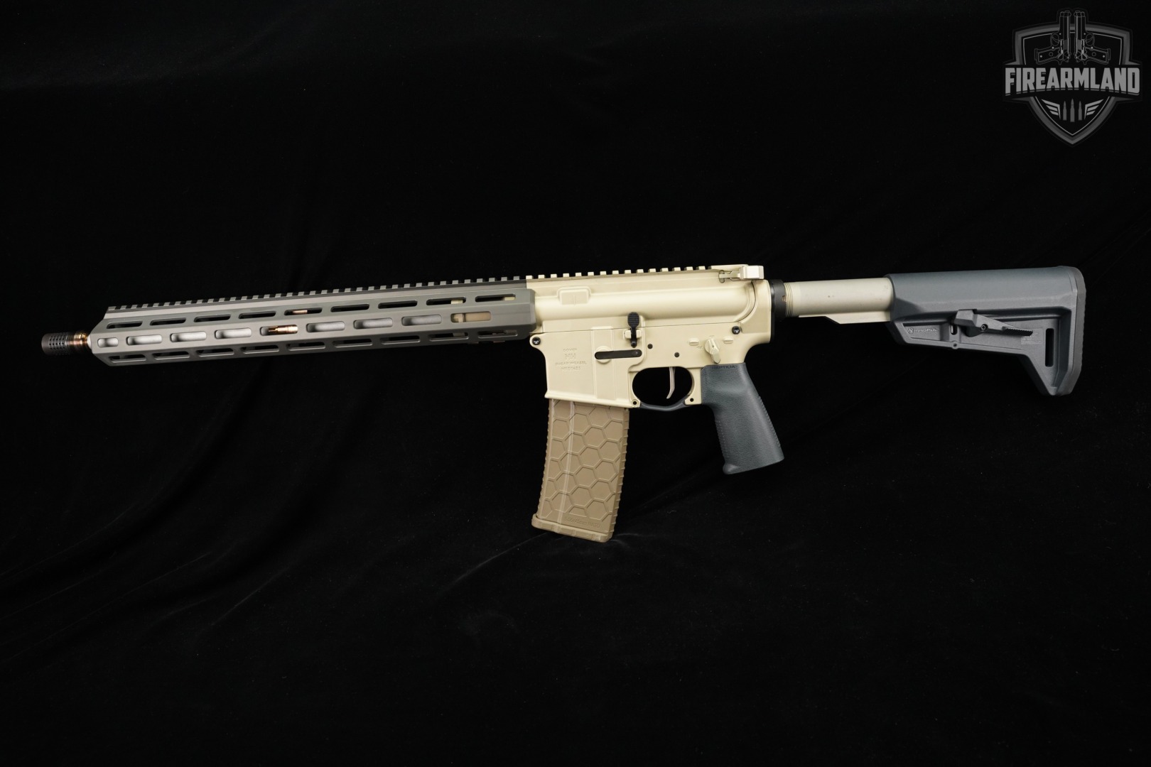 Q Sugar Weasel 5.56 NATO AR-15 AR15 16" Two-Tone Tan & Gray +2 MAGS-img-6