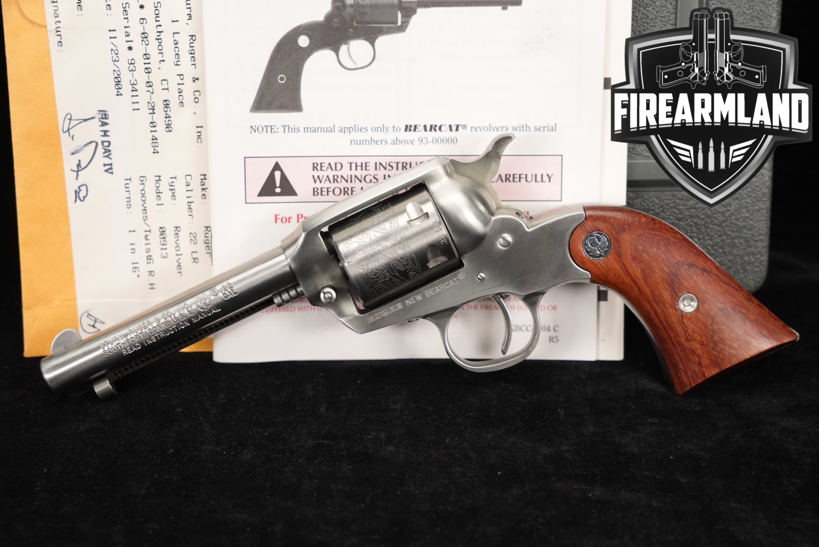 2005 Ruger New Bearcat 22LR 4.2" Satin Stainless +ORIG CASE-img-0