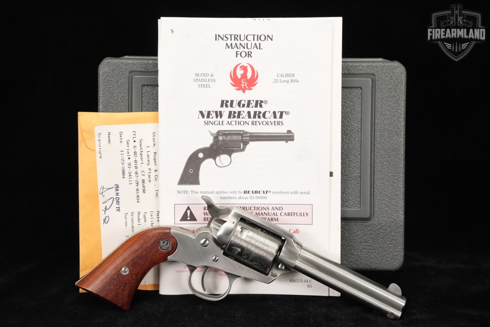 2005 Ruger New Bearcat 22LR 4.2" Satin Stainless +ORIG CASE-img-2