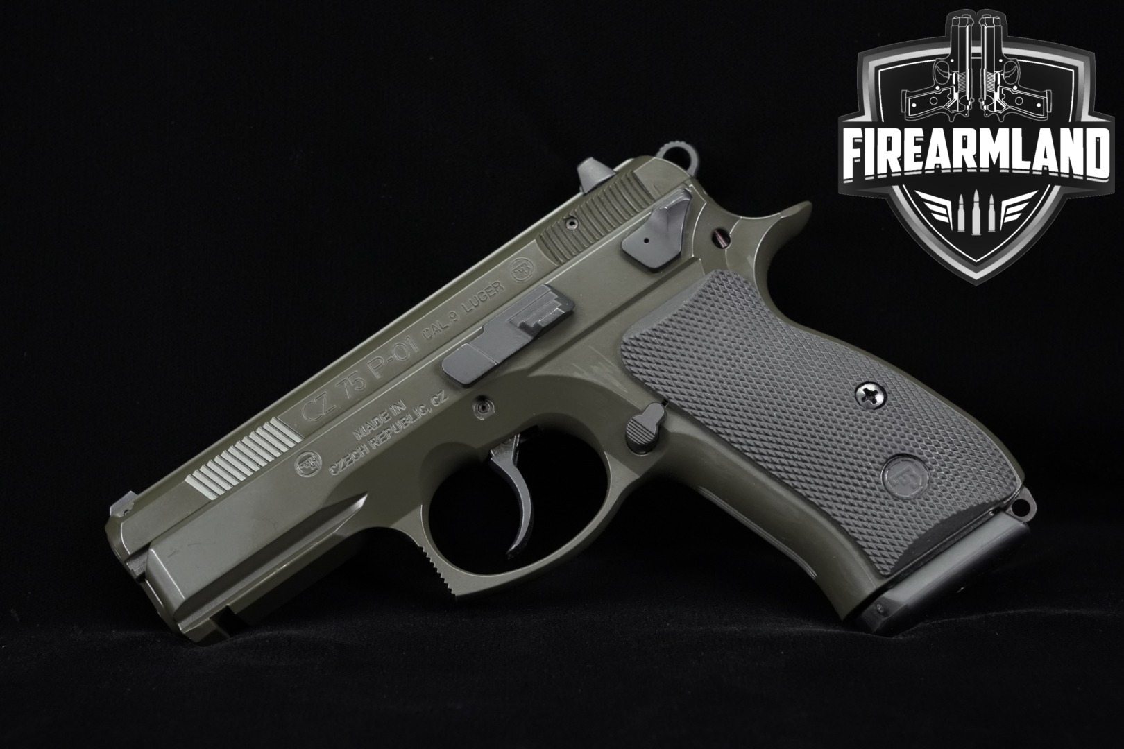 CZ CZ 75 P-01 9mm Luger OD Green Polycoat in Excellent Condition Thumbnail
