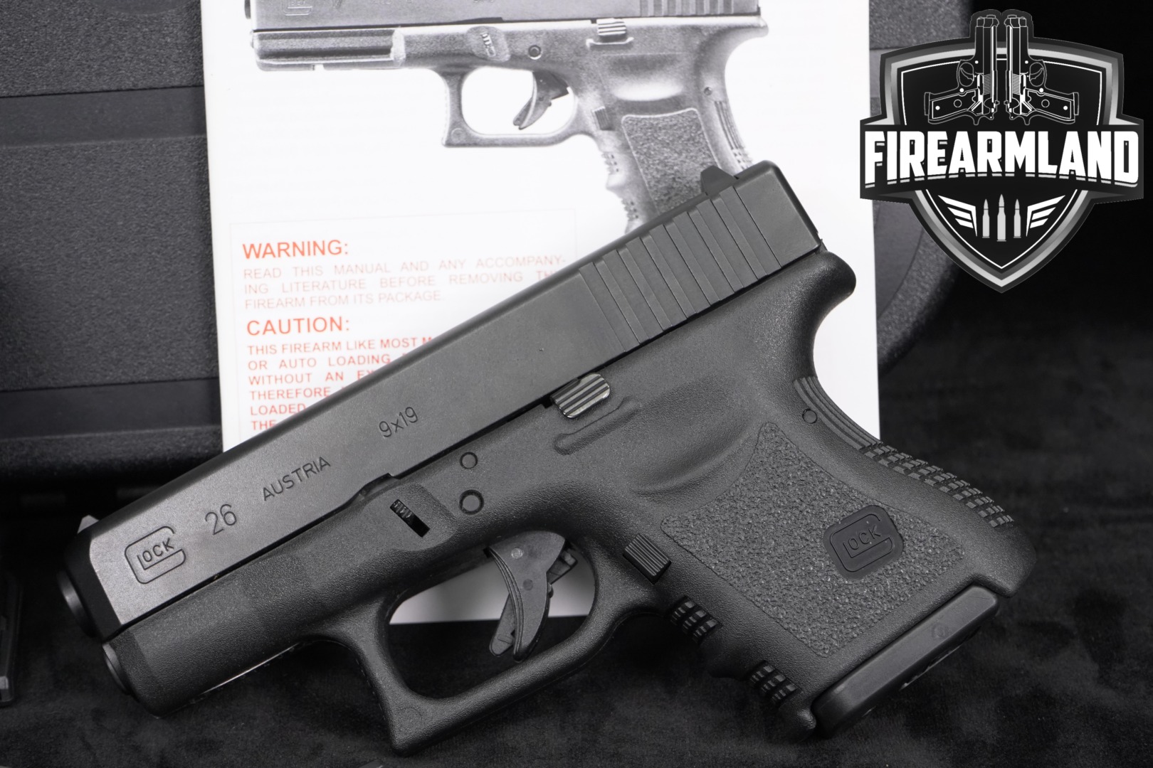 Glock G26 Gen 3 9mm Luger Black in Excellent Condition Thumbnail
