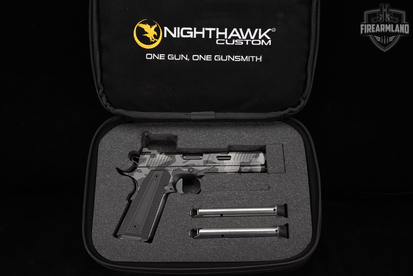LIKE-NEW NIGHTHAWK Custom Agent 2 IOS 10mm 1911 Grey/Black Camo +TWO MAGS-img-20