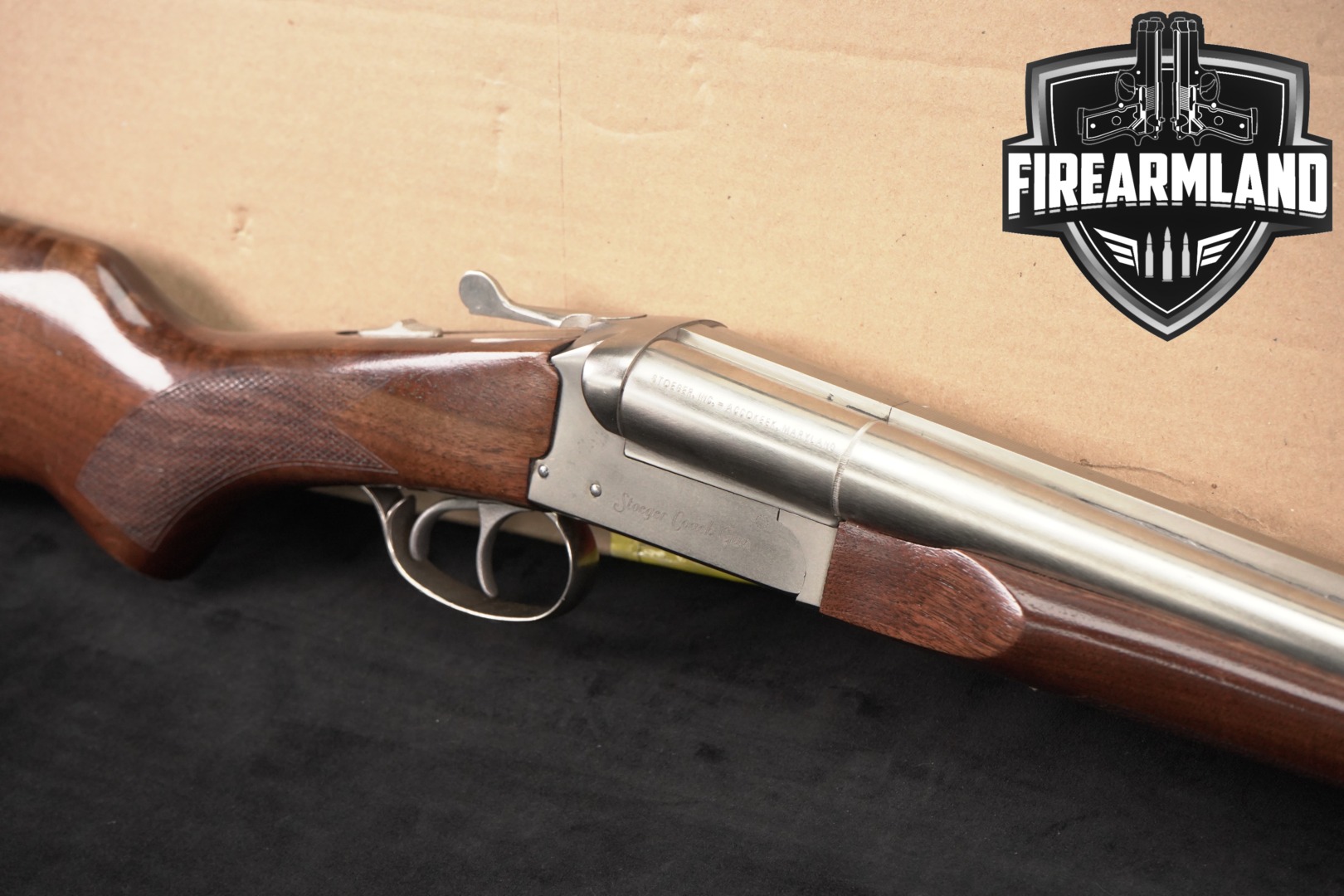 Stoeger Industries Coach Gun 12 Gauge Nickel & Wood in Very Good Condition Thumbnail