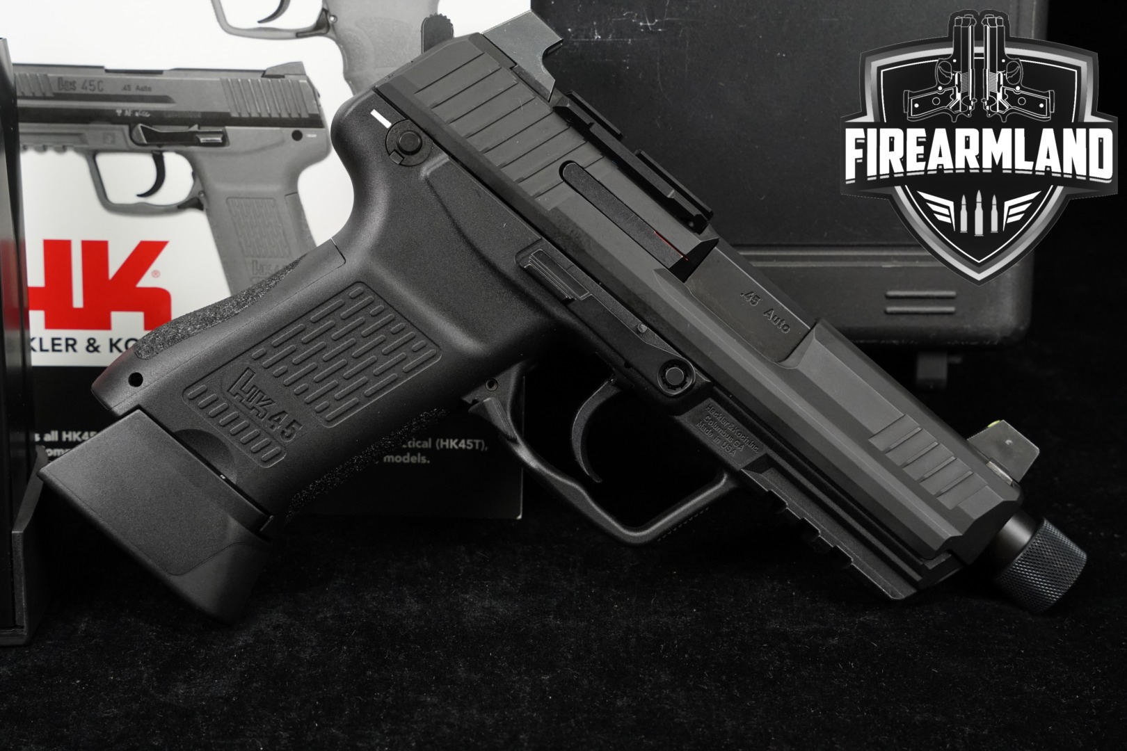 Heckler & Koch (H&K, HK) HK45 Compact Tactical, Variant 2 .45 ACP Black in Very Good Condition Thumbnail
