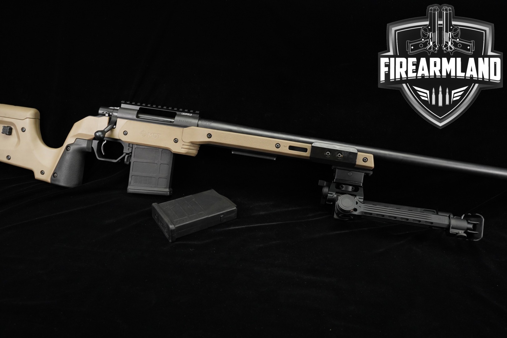 Howa Model 1500 MDT XRS 6.5 Creedmoor 24" FDE THREADED M1500 +2 MAGS, BIPOD-img-0