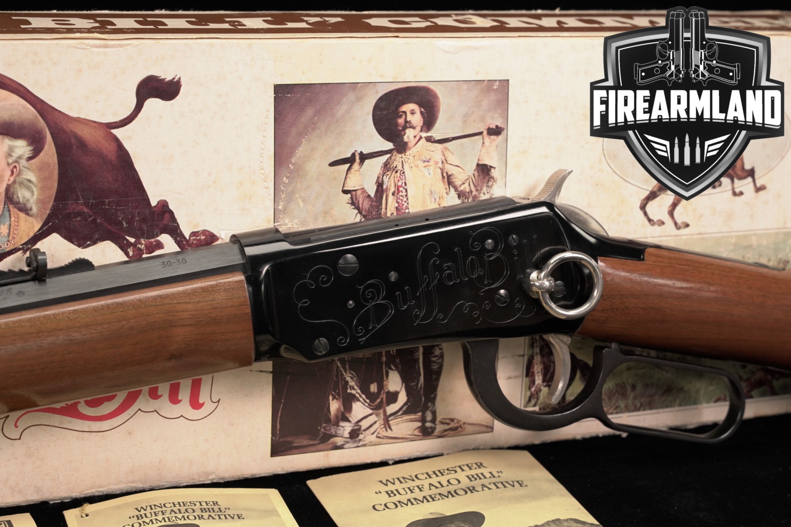 1968 Winchester Repeating Arms Model 94 Buffalo Bill Commemorative .30-30 Walnut in Excellent Condition Thumbnail