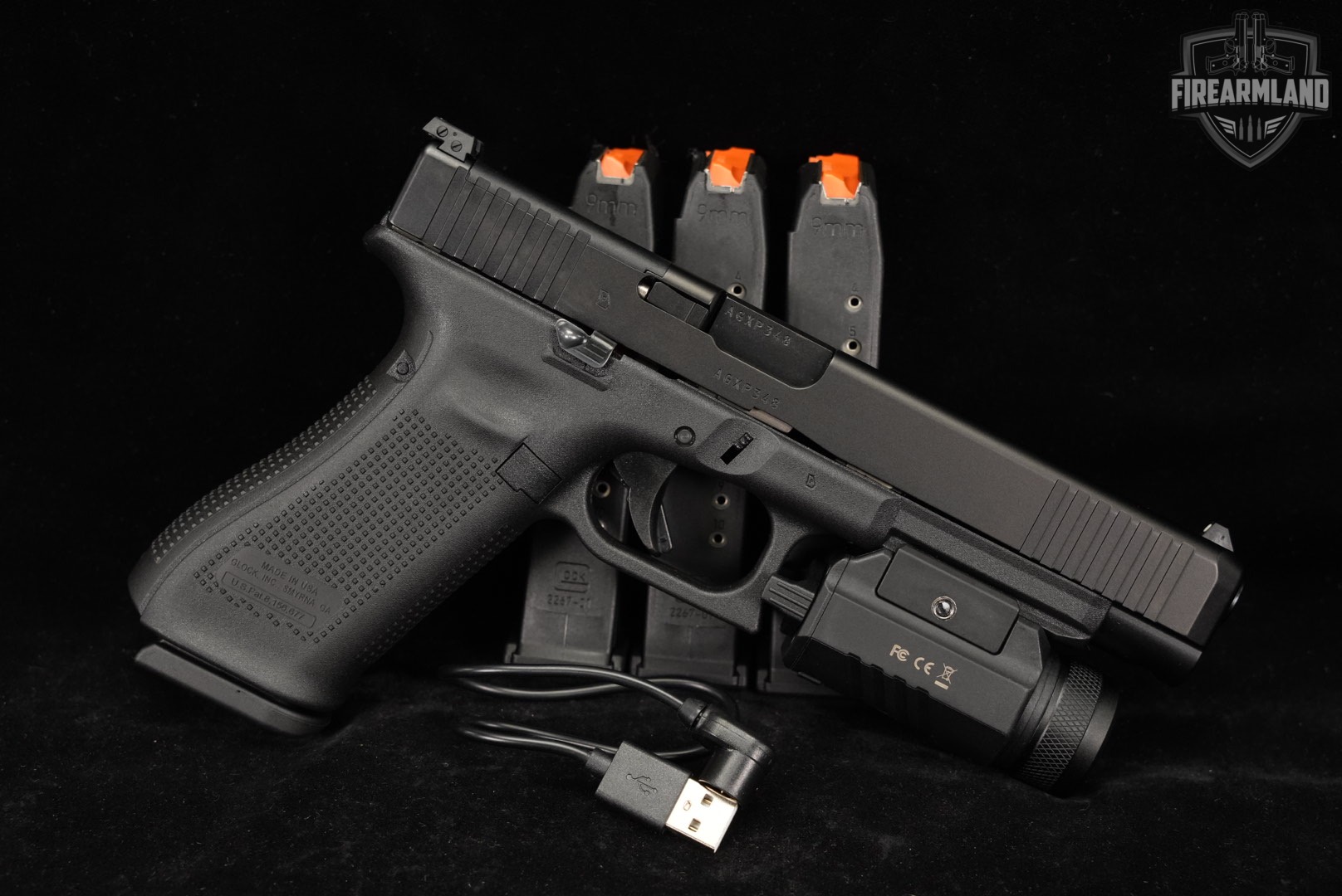 Glock 34 Gen5 MOS G34 Gen 5 9mm 5.31" GMB +4 MAGS, LASER, LIGHT-img-2
