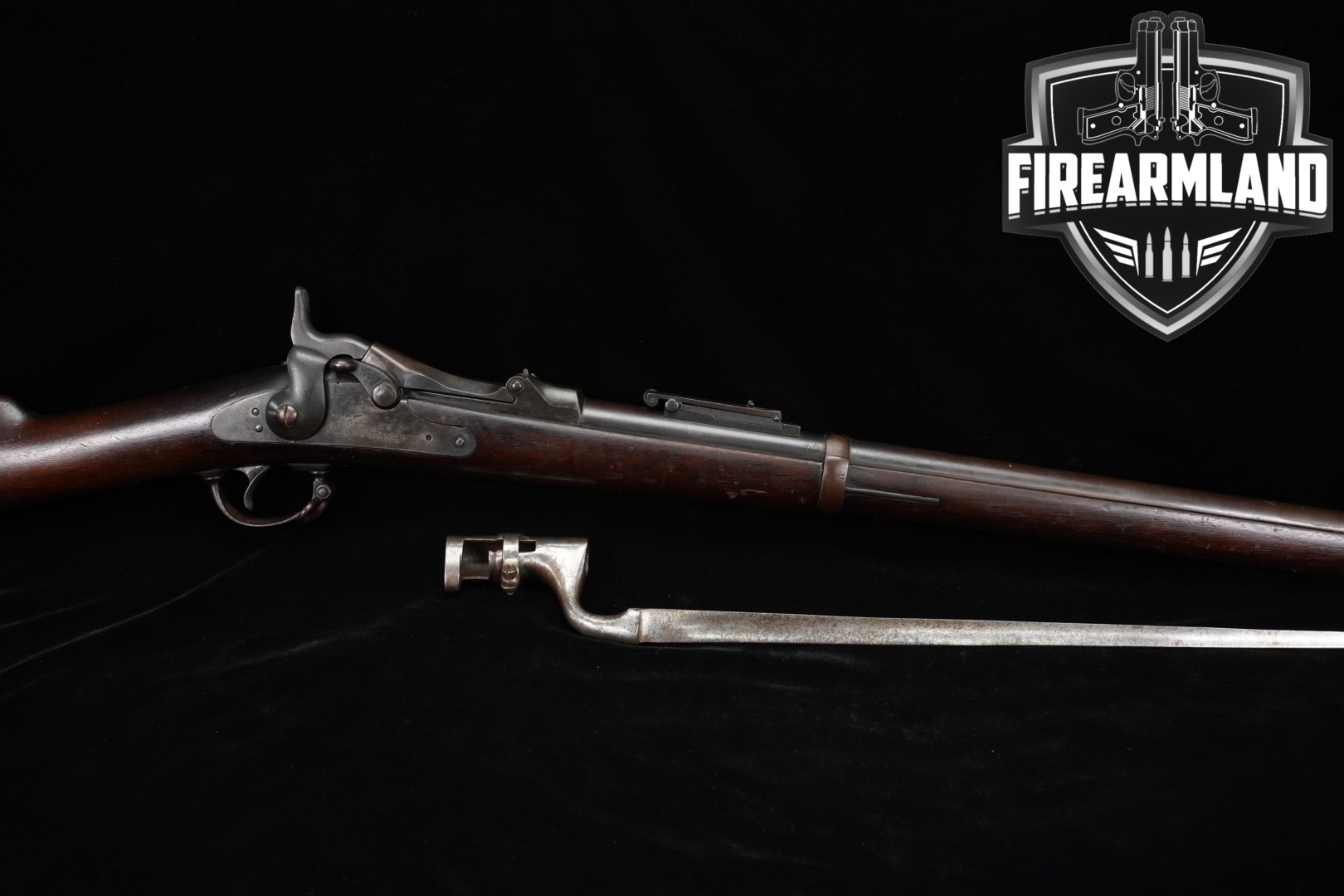 U.S. Springfield Armory Model 1884 Trapdoor Cadet Rifle .45-70 Govt. Blued & Walnut in Very Good Condition Thumbnail