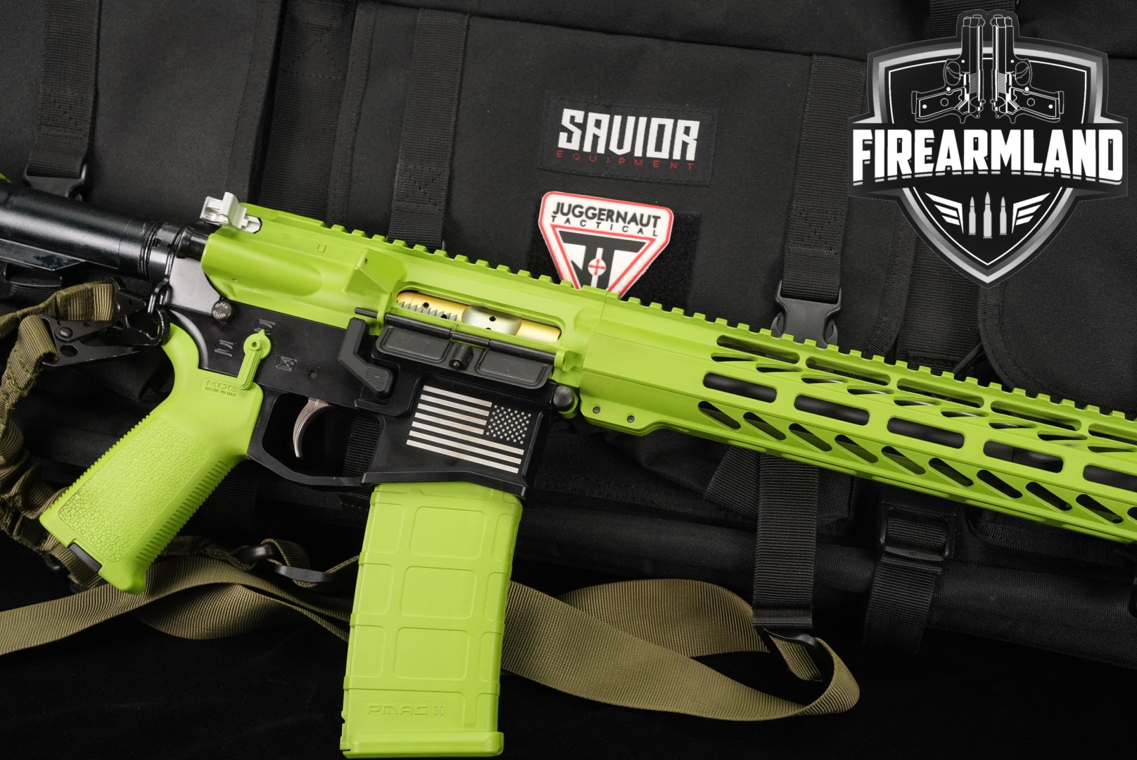 Juggernaut Tactical JTE-15 5.56mm NATO Two-Tone Green & Black in Very Good Condition Thumbnail