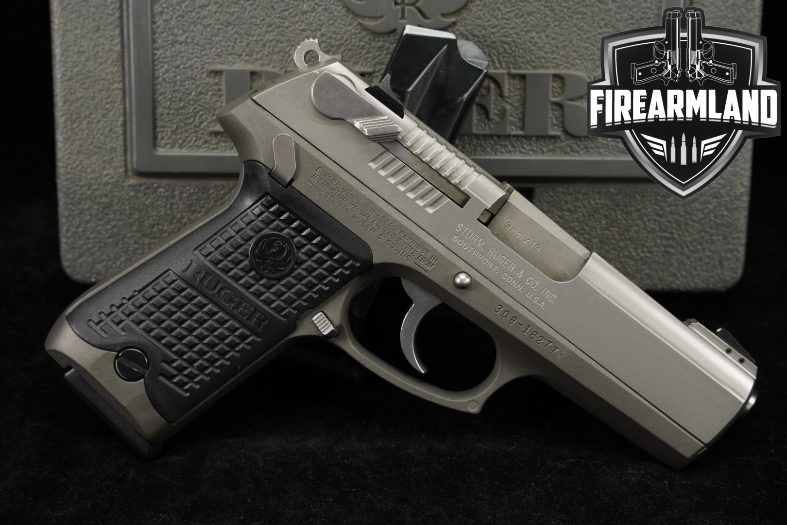 1994 Sturm Ruger P94 Manual Safety/Decocker 9mm Luger Two-Tone Stainless & Gray in Very Good Condition Thumbnail