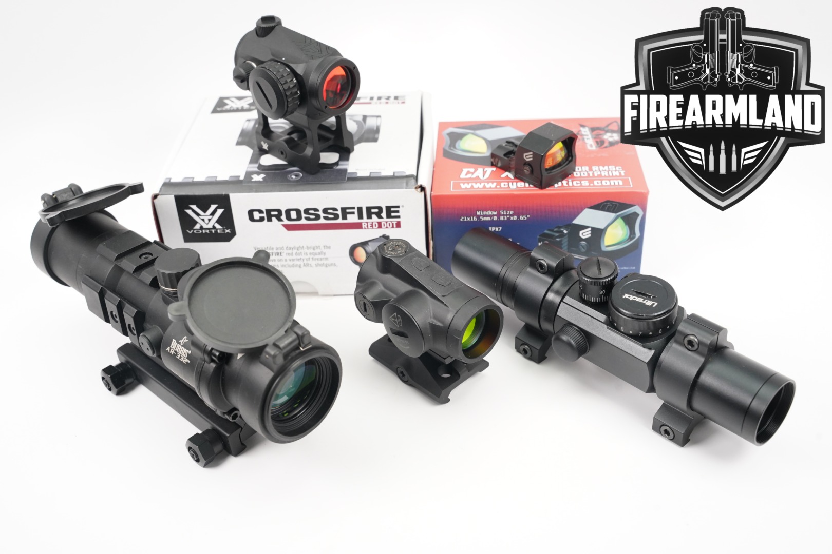 FIVE RED DOT SIGHT LOT 5 Pack Ultradot Burris Cyelee Vortex Sig Sauer RDS-img-0
