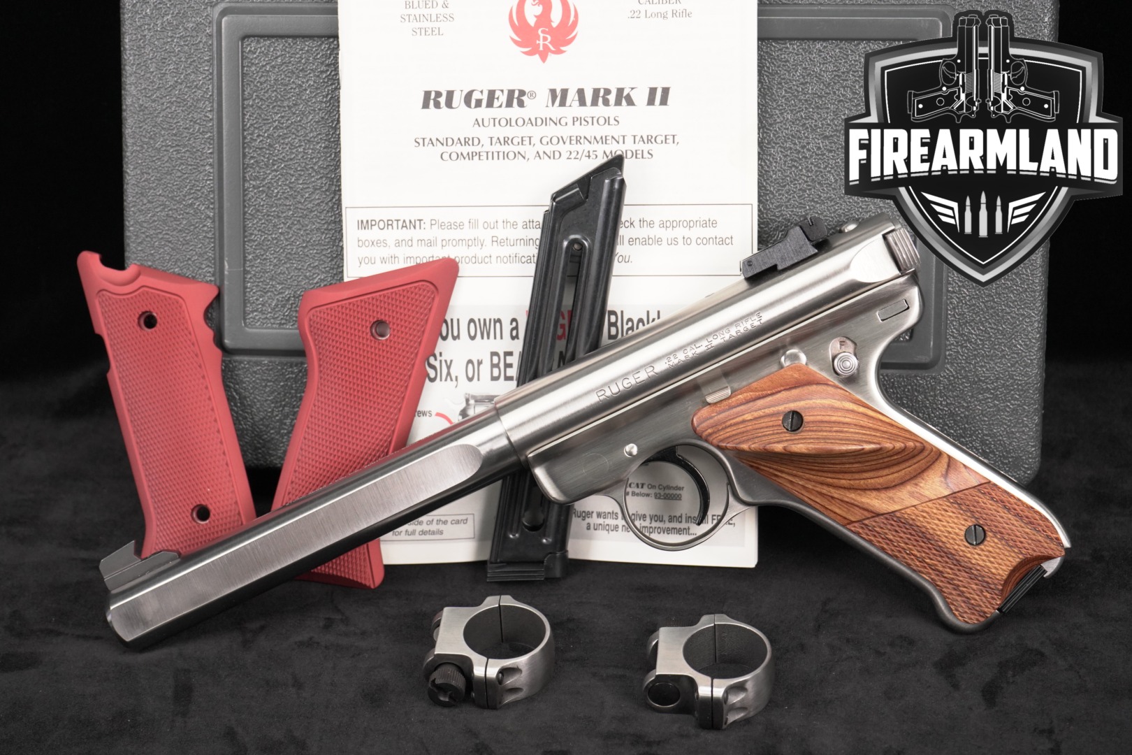 2000 Sturm Ruger Mark II Competition Target Model .22 LR Satin Stainless in Excellent Condition Thumbnail