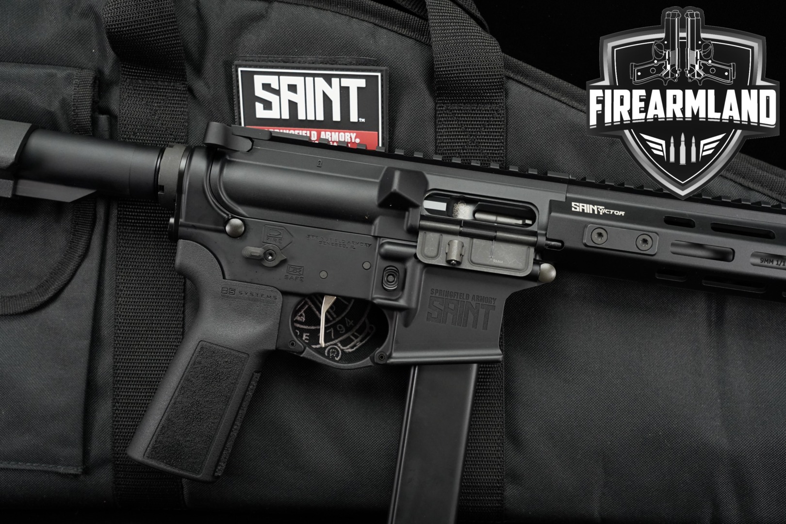 Springfield Armory SAINT Victor 9mm Pistol AR-9 AR9 8.5" SBA3 Brace-img-0