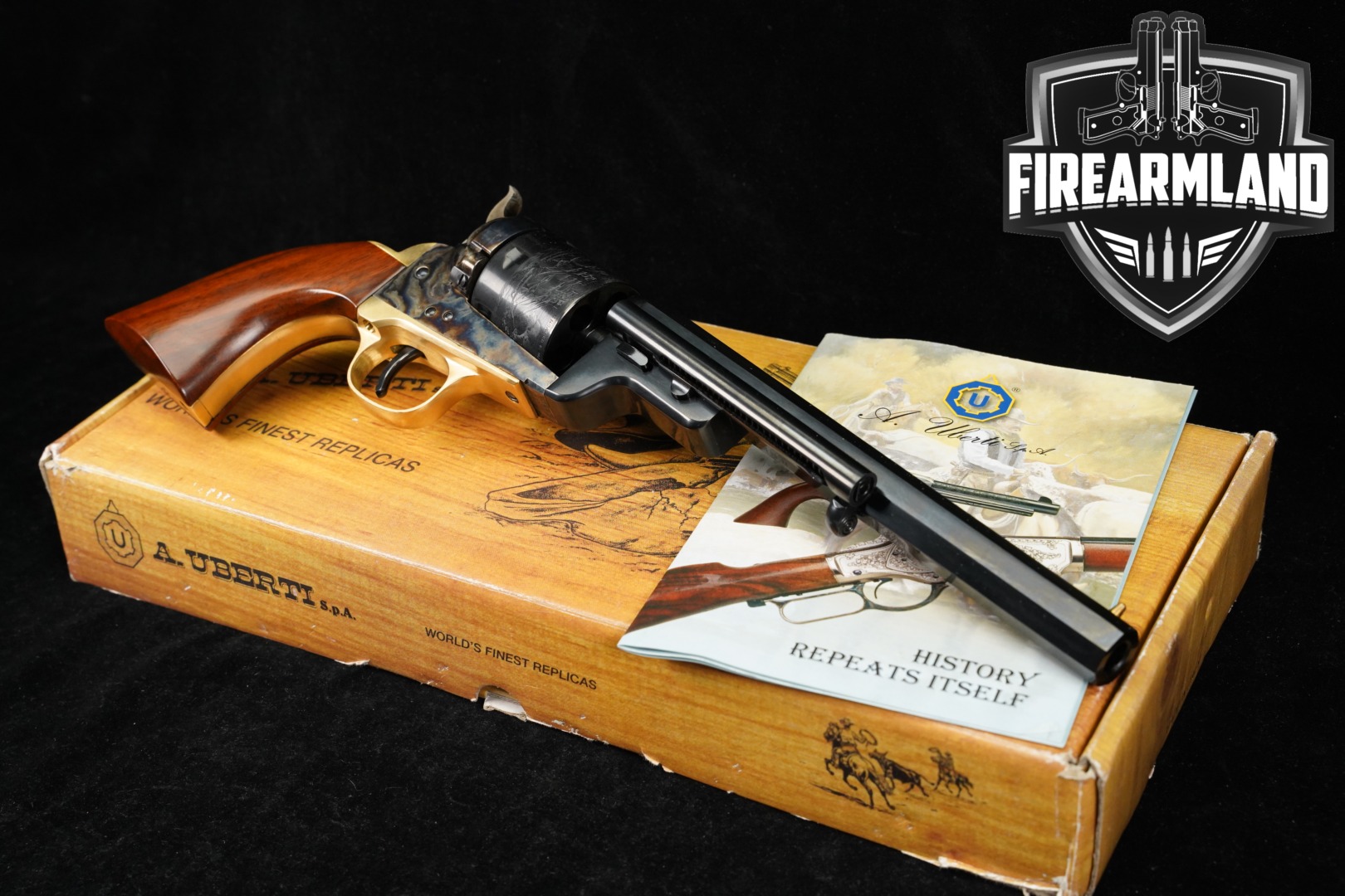 A. Uberti 1851 Richards-Mason Navy .38 Spl. Color Case Hardened & Blued in Very Good Condition Thumbnail