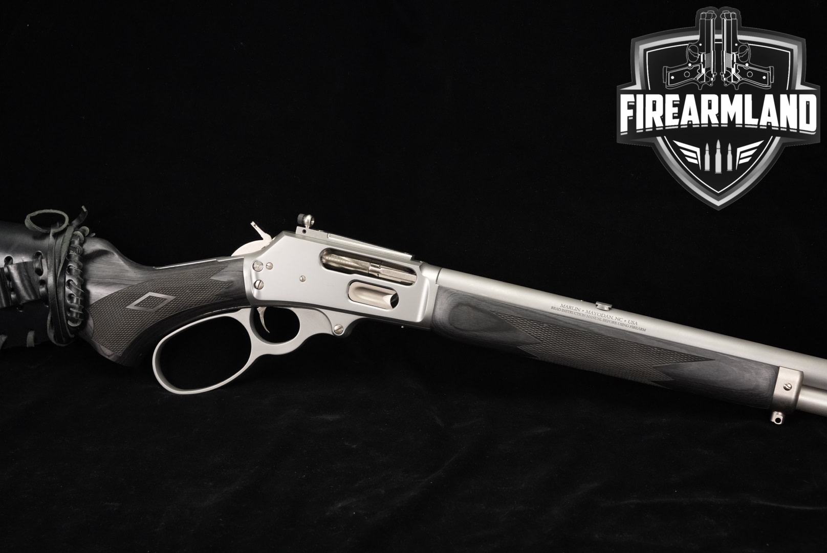Marlin Firearms Co. Model 1895 Trapper .45-70 Govt. Satin Stainless & Grey Laminate in Good Condition Thumbnail