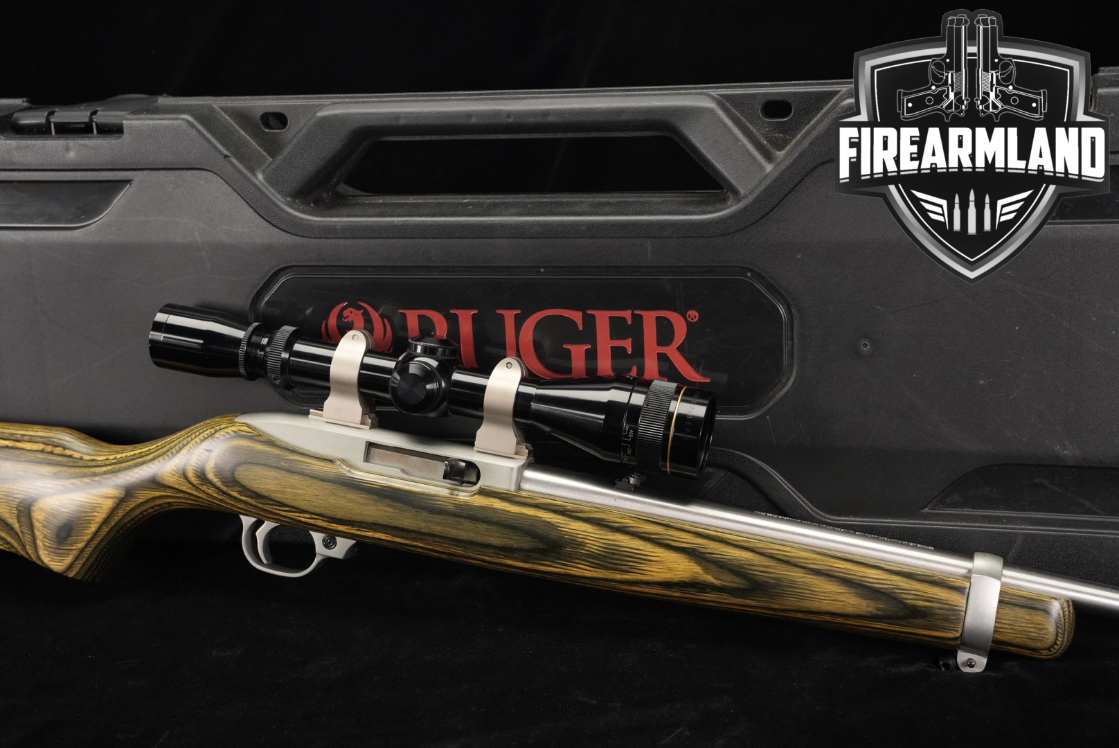 1992 Sturm Ruger 10/22 Carbine .22 LR Stainless & Green/Gray Laminate in Very Good Condition Thumbnail