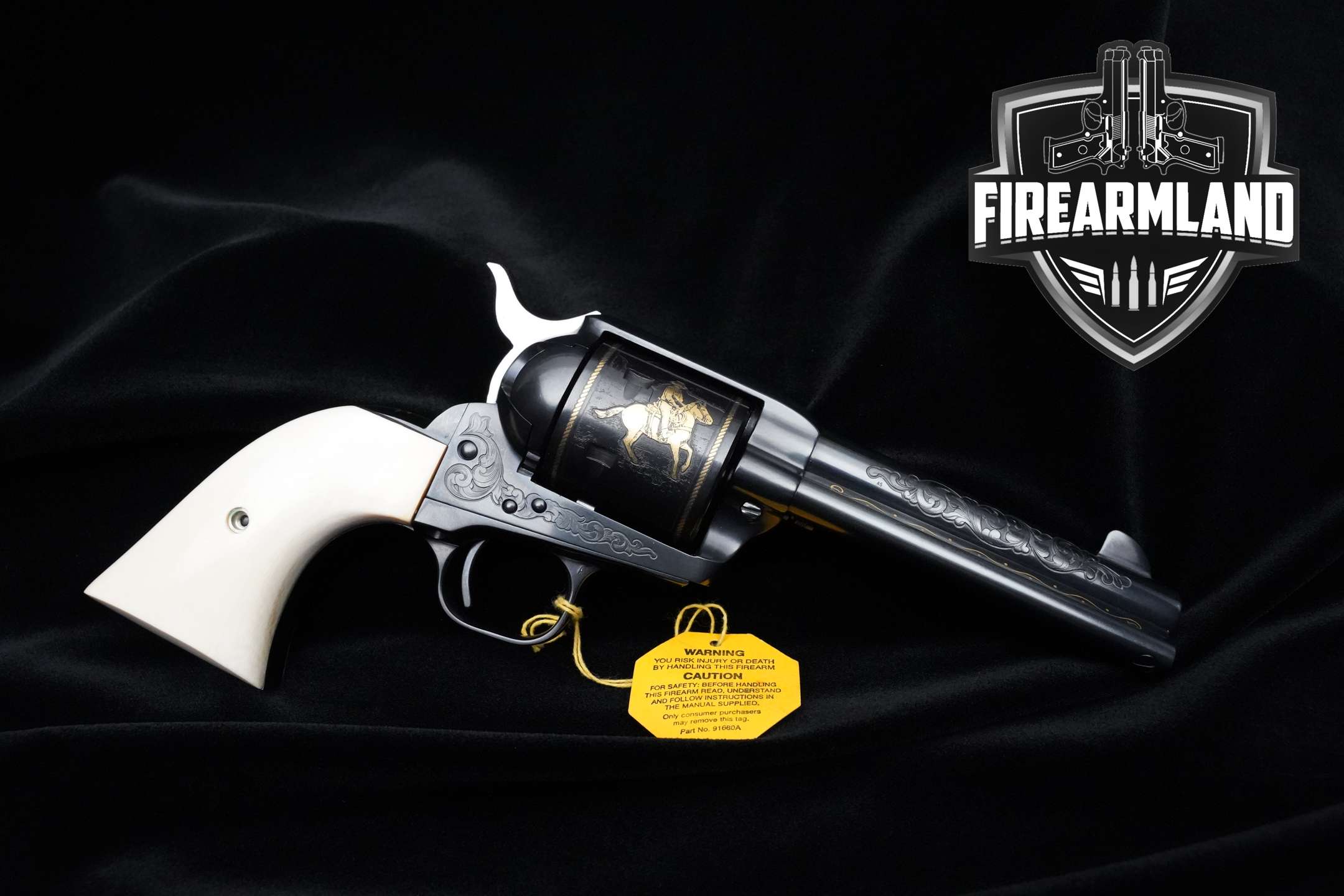1982 Colt Single Action Army New Frontier John Wayne Commemorative .45 Colt Blued in Excellent Condition Thumbnail