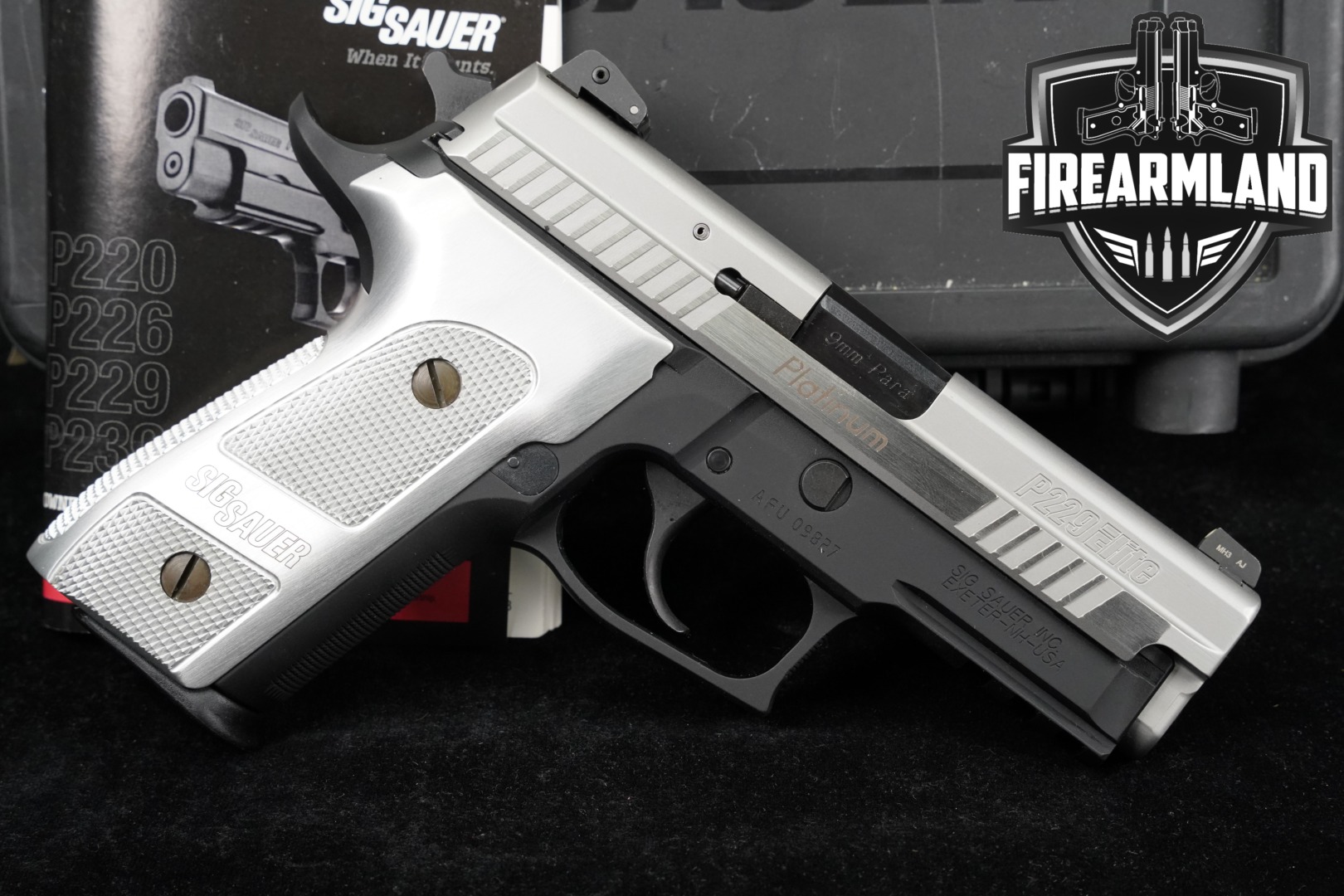 Sig Sauer P229 Platinum Elite, Custom Shop 9mm Luger Two-Tone Stainless in Excellent Condition Thumbnail