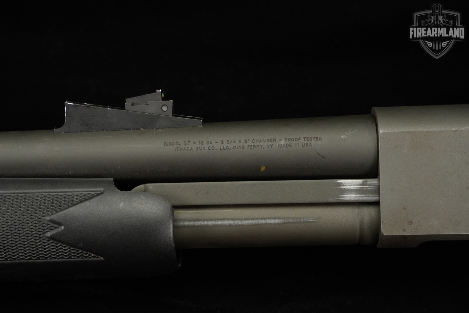 Ithaca Model 37 12-Gauge Gray/Green & Black Slam-fire M37-img-19