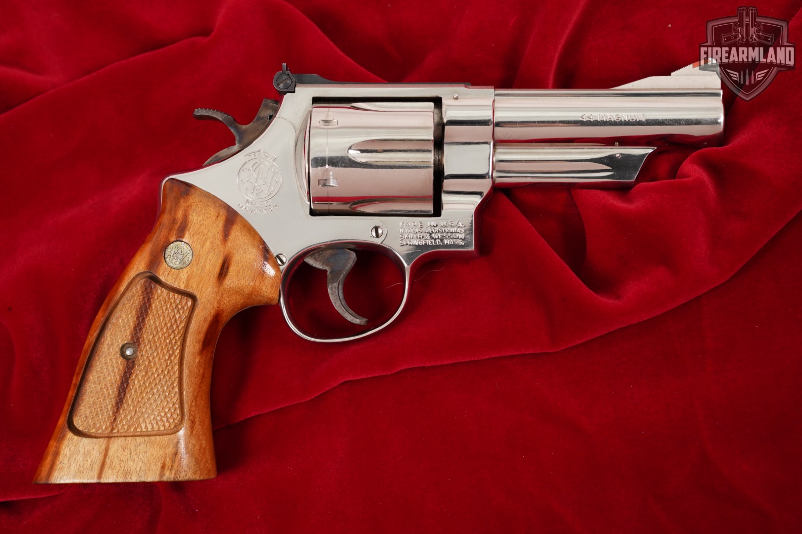 Smith & Wesson Model 29-2 S&W 44 Magnum 4" Bright Nickel M29 DA/SA +GRIPS-img-4