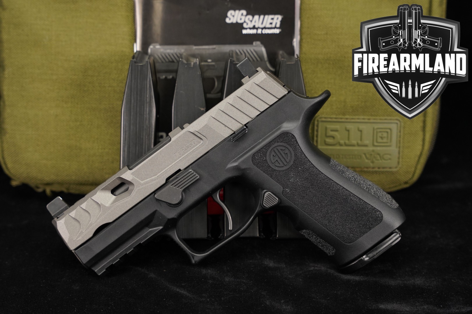 Sig Sauer P320 X-Series XCompact 9mm Luger Titanium Cerakote in Excellent Condition Thumbnail