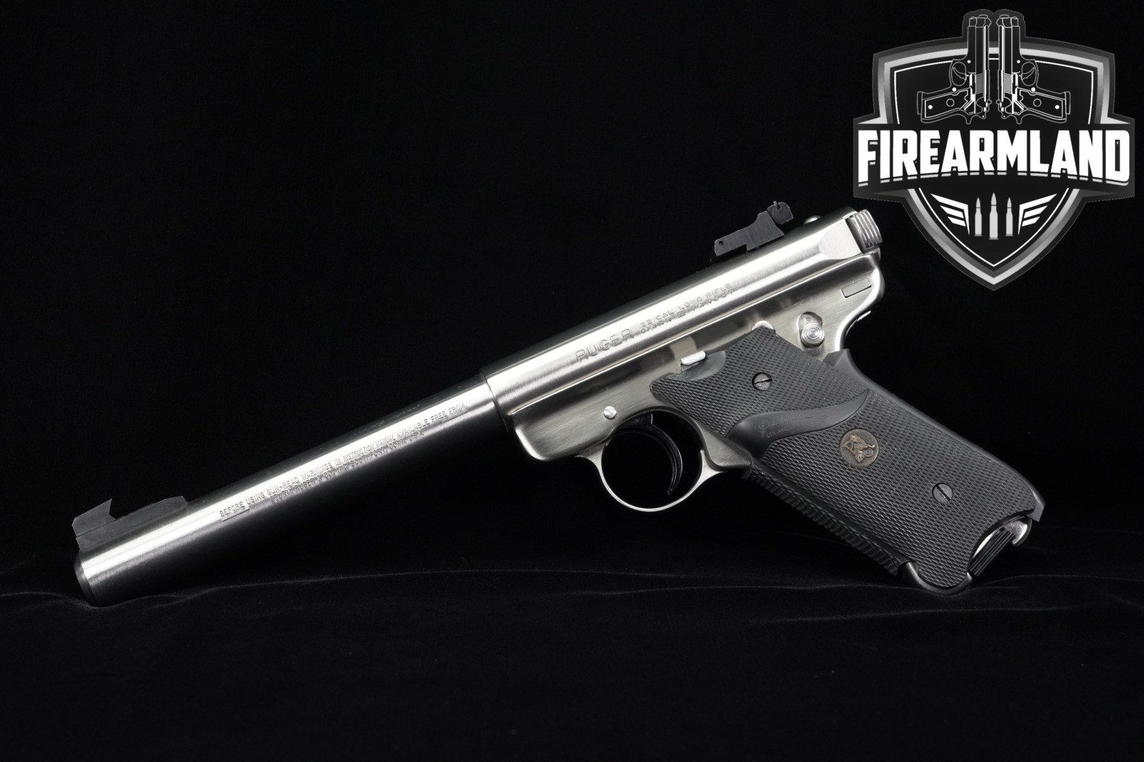 1992 Sturm Ruger Mark II Government Target Model .22 LR Satin Stainless in Very Good Condition Thumbnail